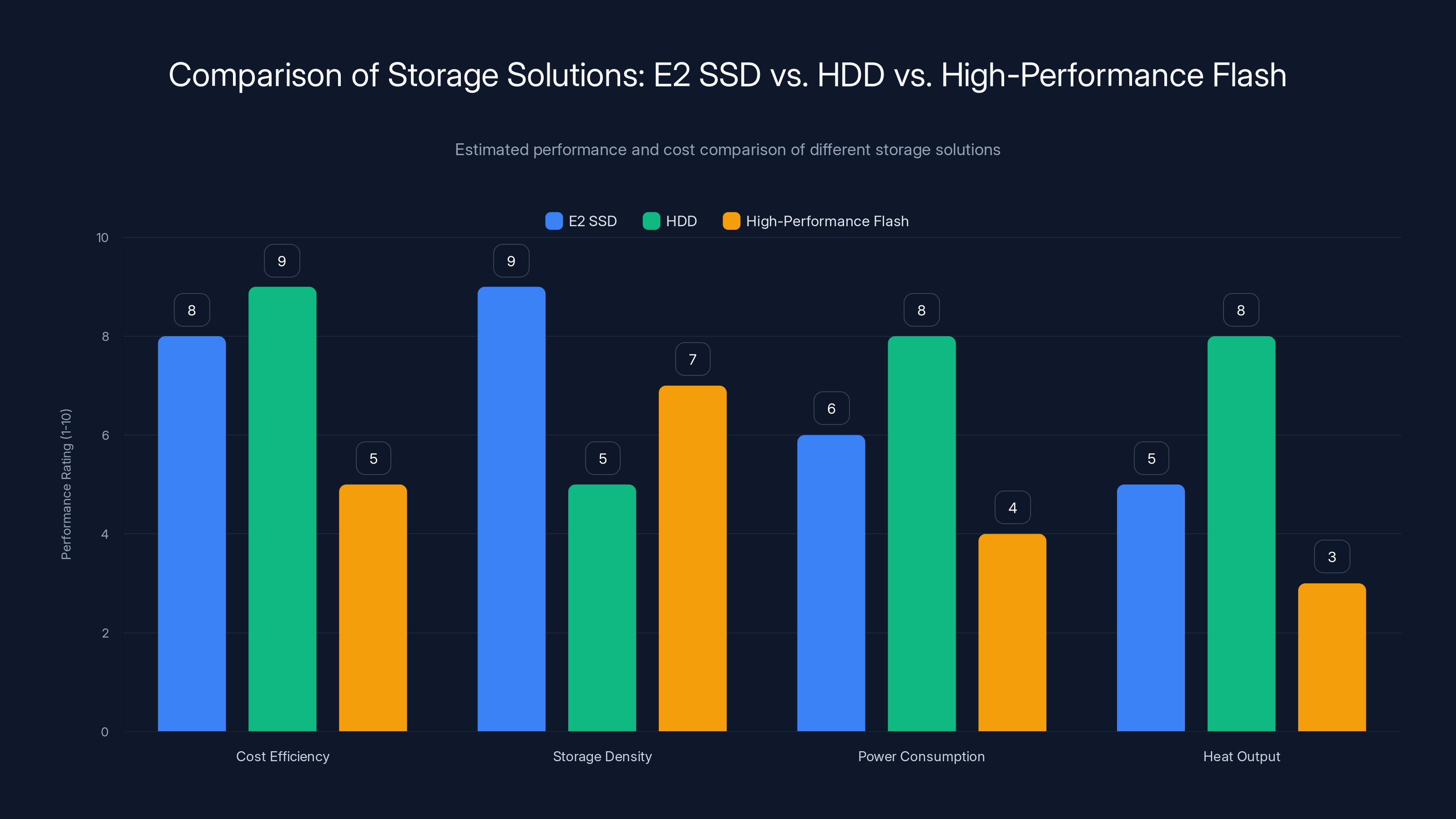 Comparison of Storage Solutions: E2 SSD vs. HDD vs. High-Performance Flash