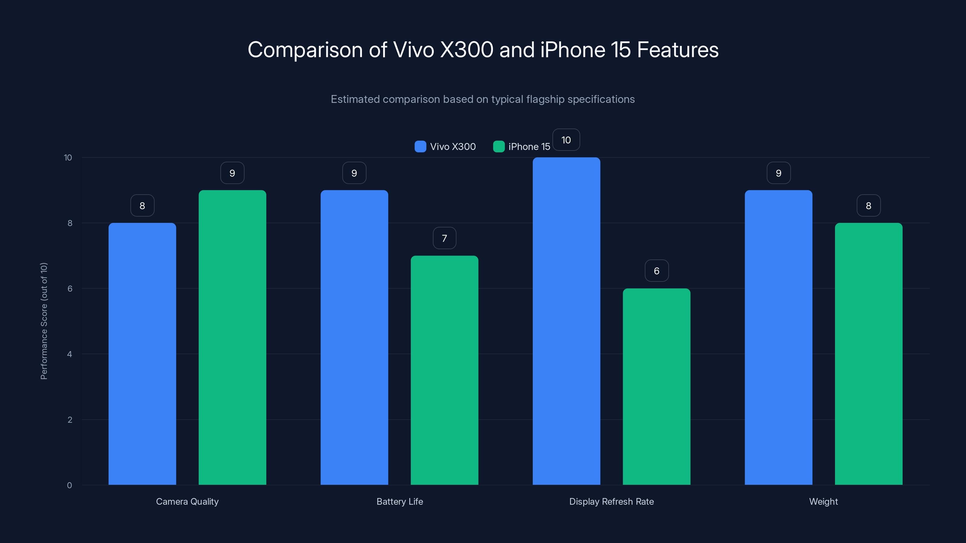 Comparison of Vivo X300 and iPhone 15 Features
