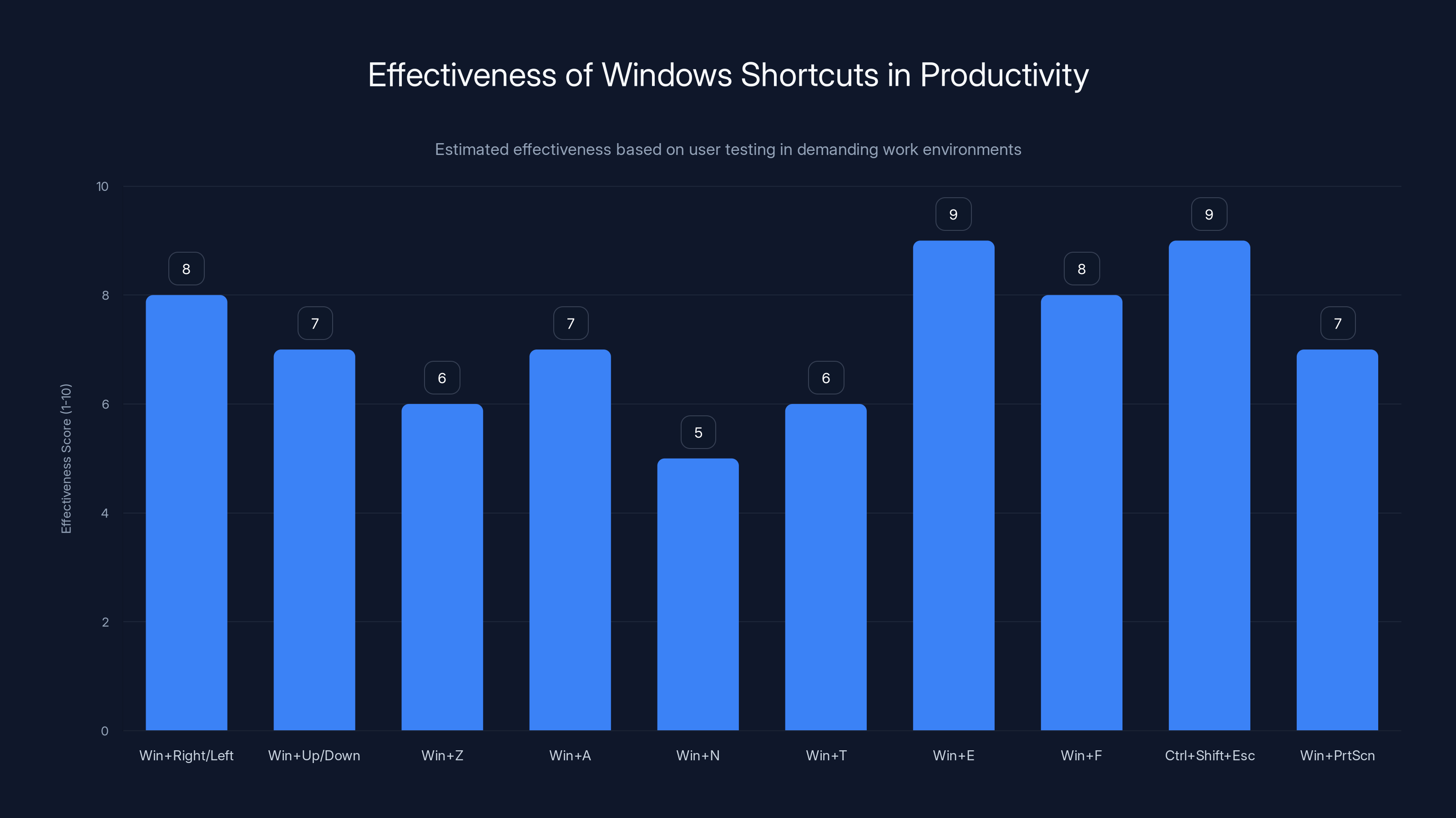 Effectiveness of Windows Shortcuts in Productivity