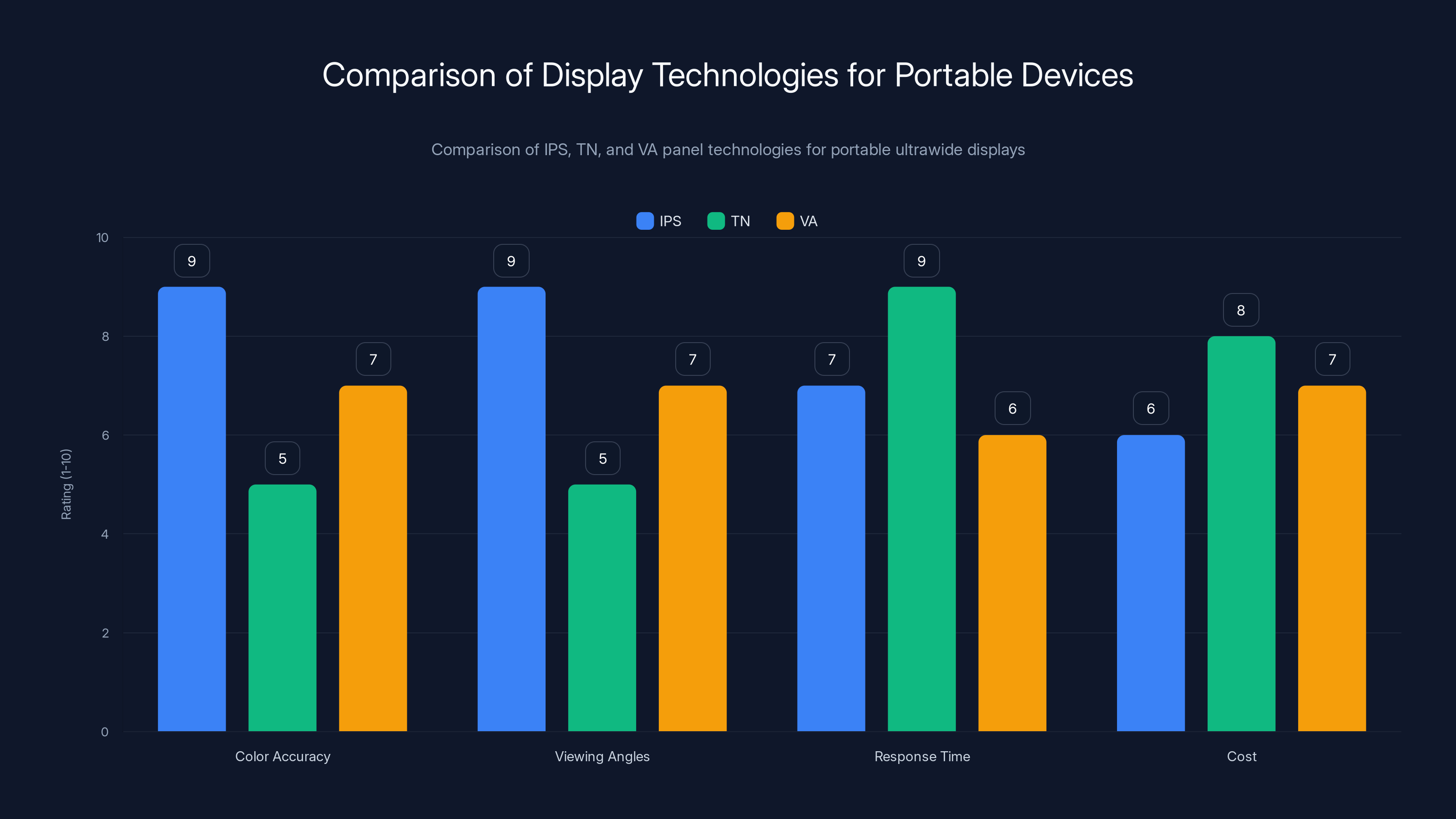 Comparison of Display Technologies for Portable Devices