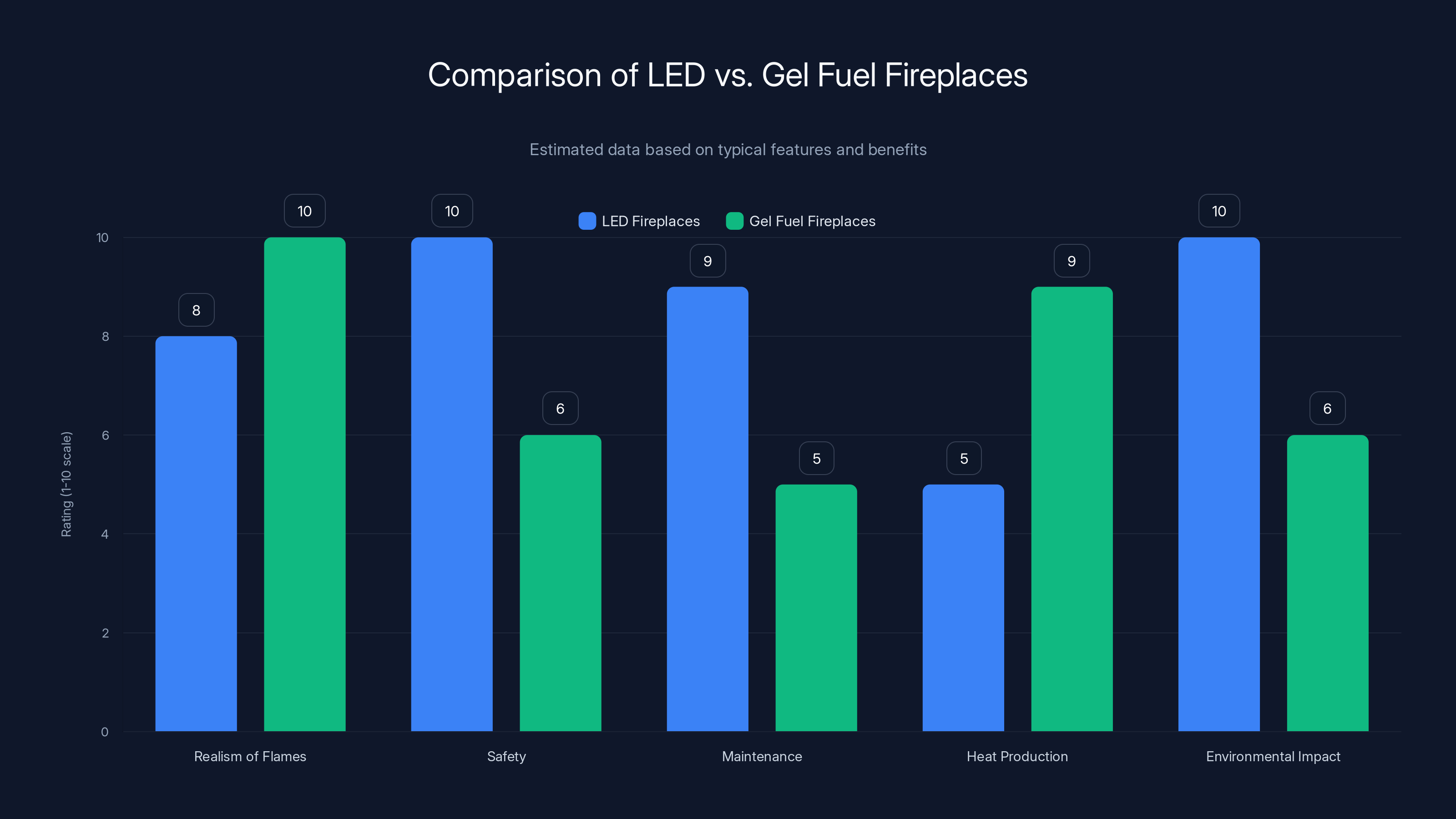 Comparison of LED vs. Gel Fuel Fireplaces