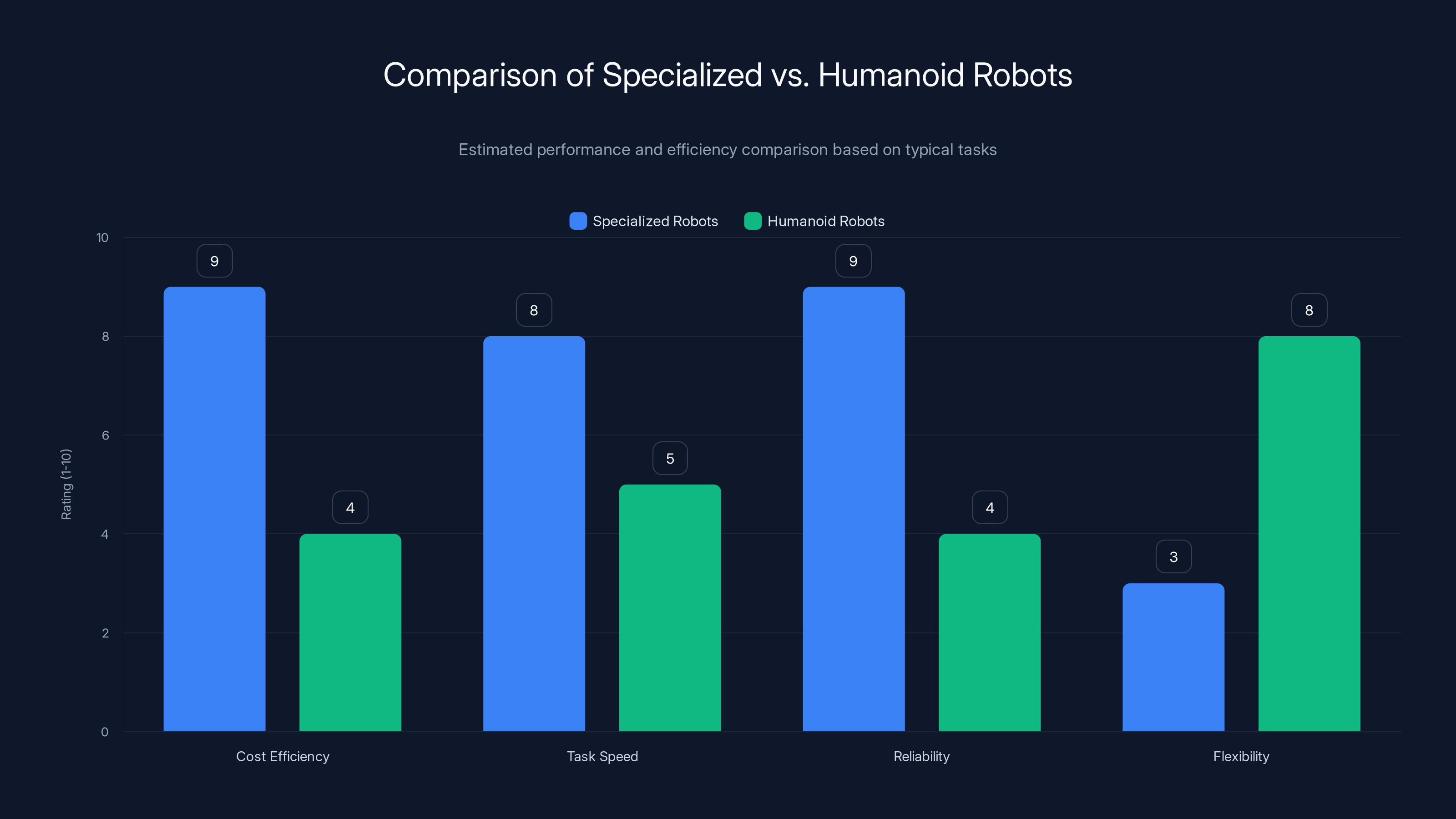 Comparison of Specialized vs. Humanoid Robots