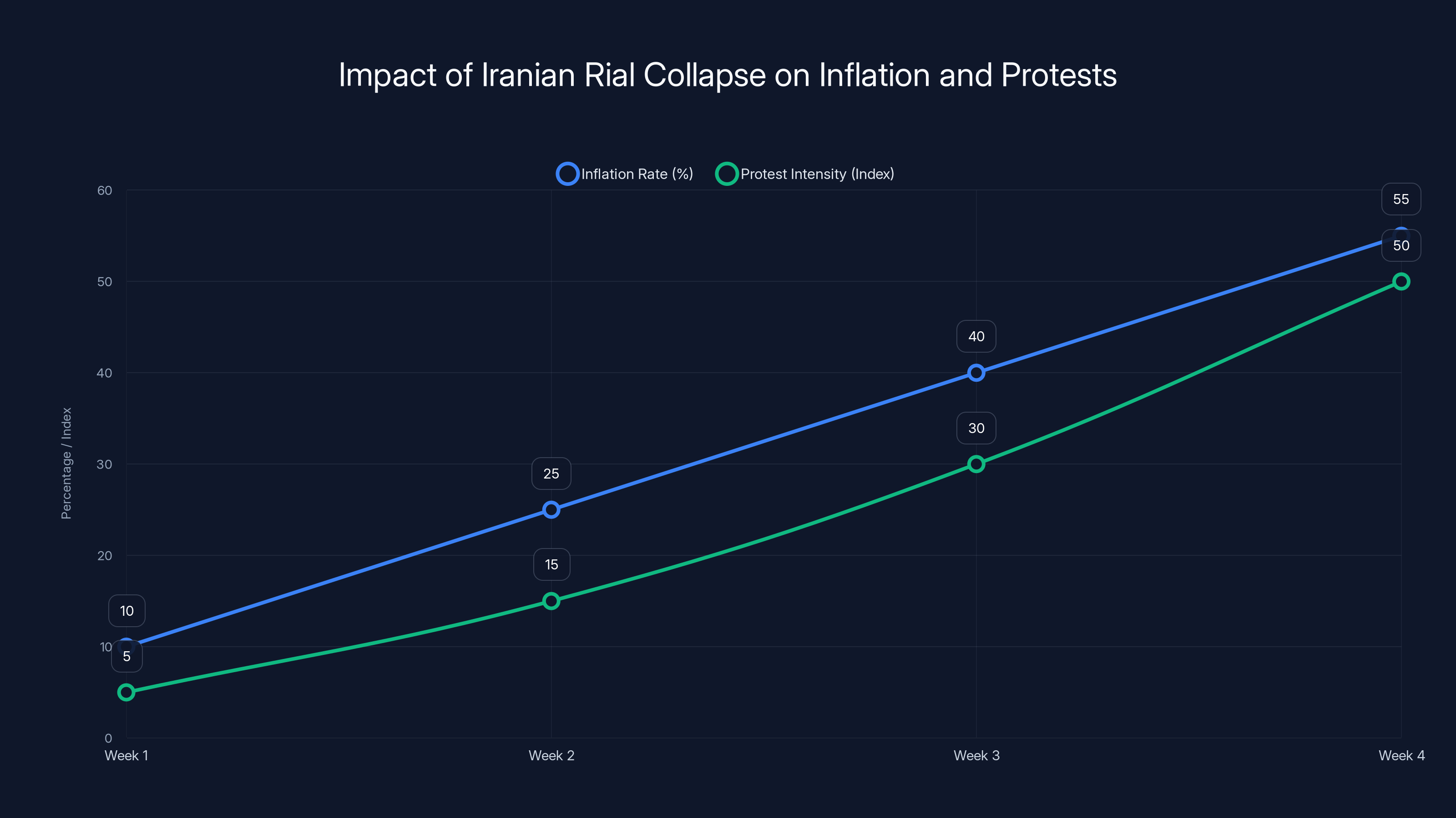 Impact of Iranian Rial Collapse on Inflation and Protests