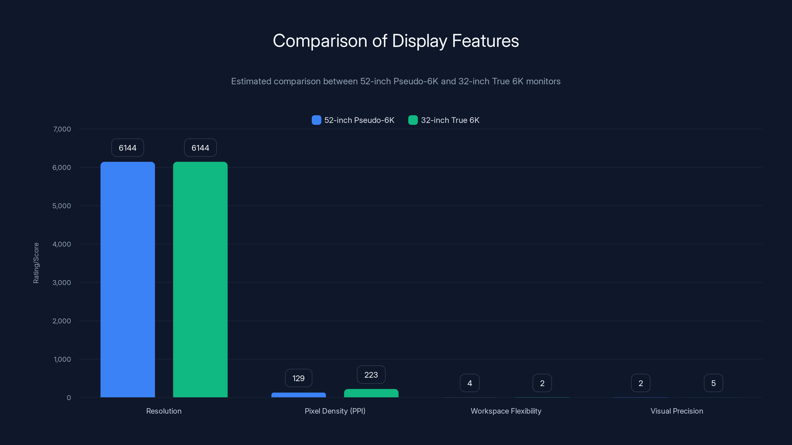 Comparison of Display Features
