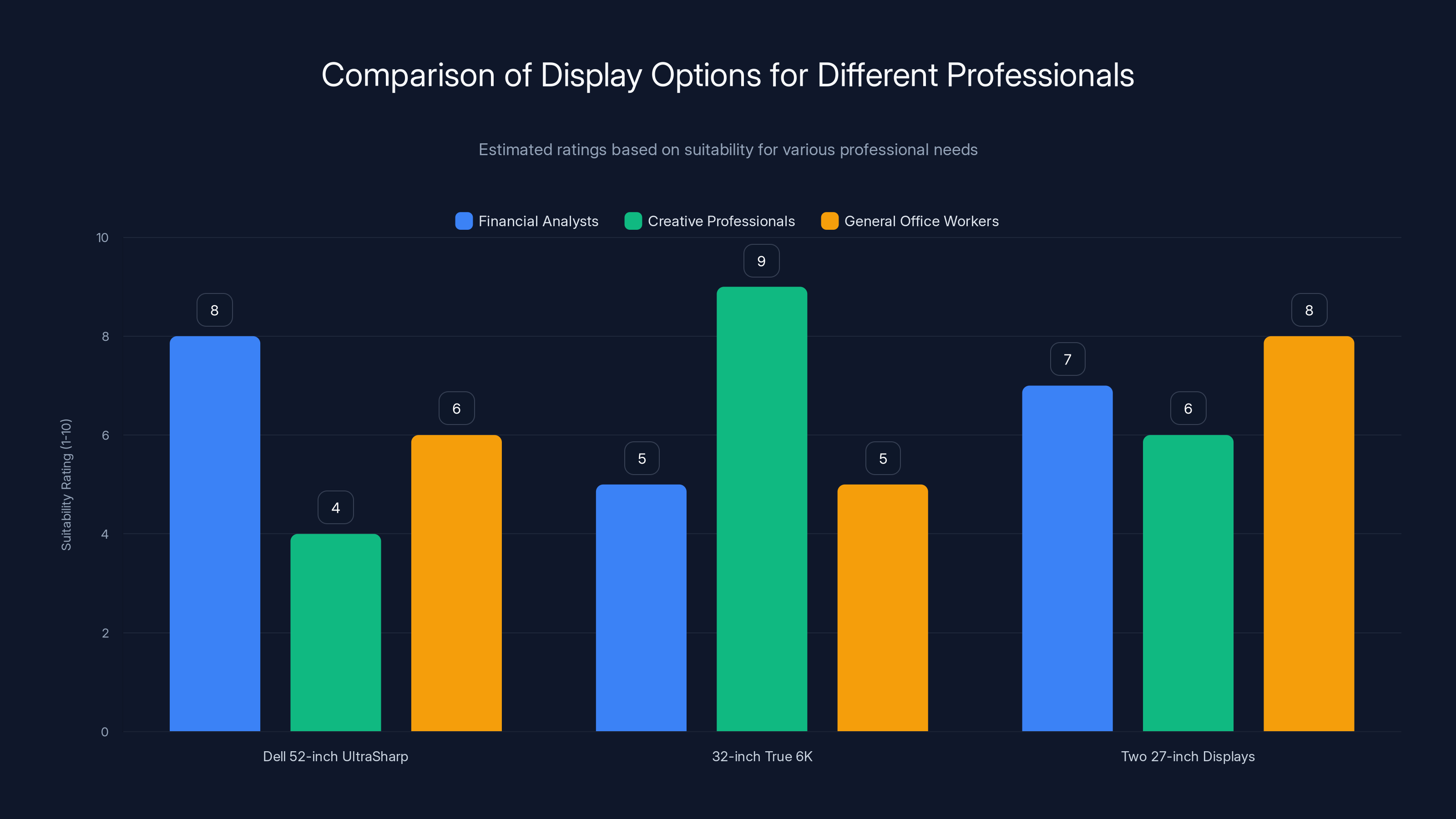 Comparison of Display Options for Different Professionals