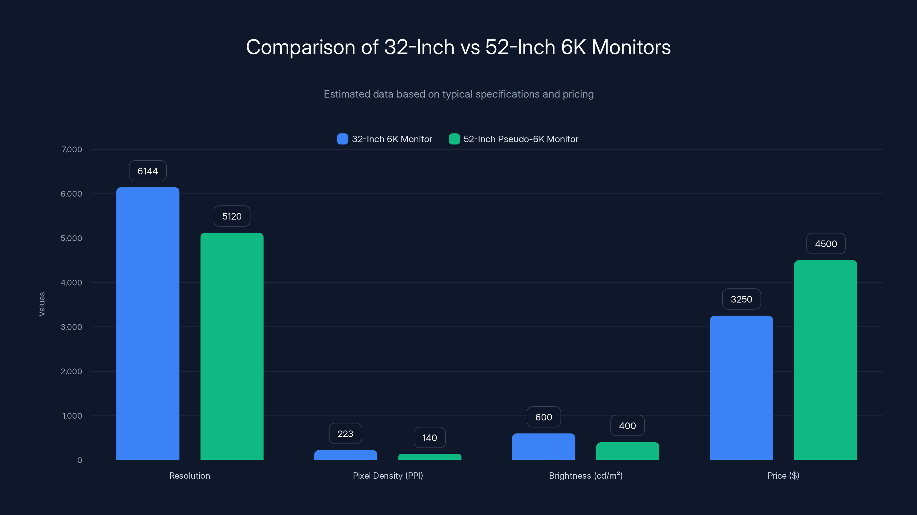 Comparison of 32-Inch vs 52-Inch 6K Monitors