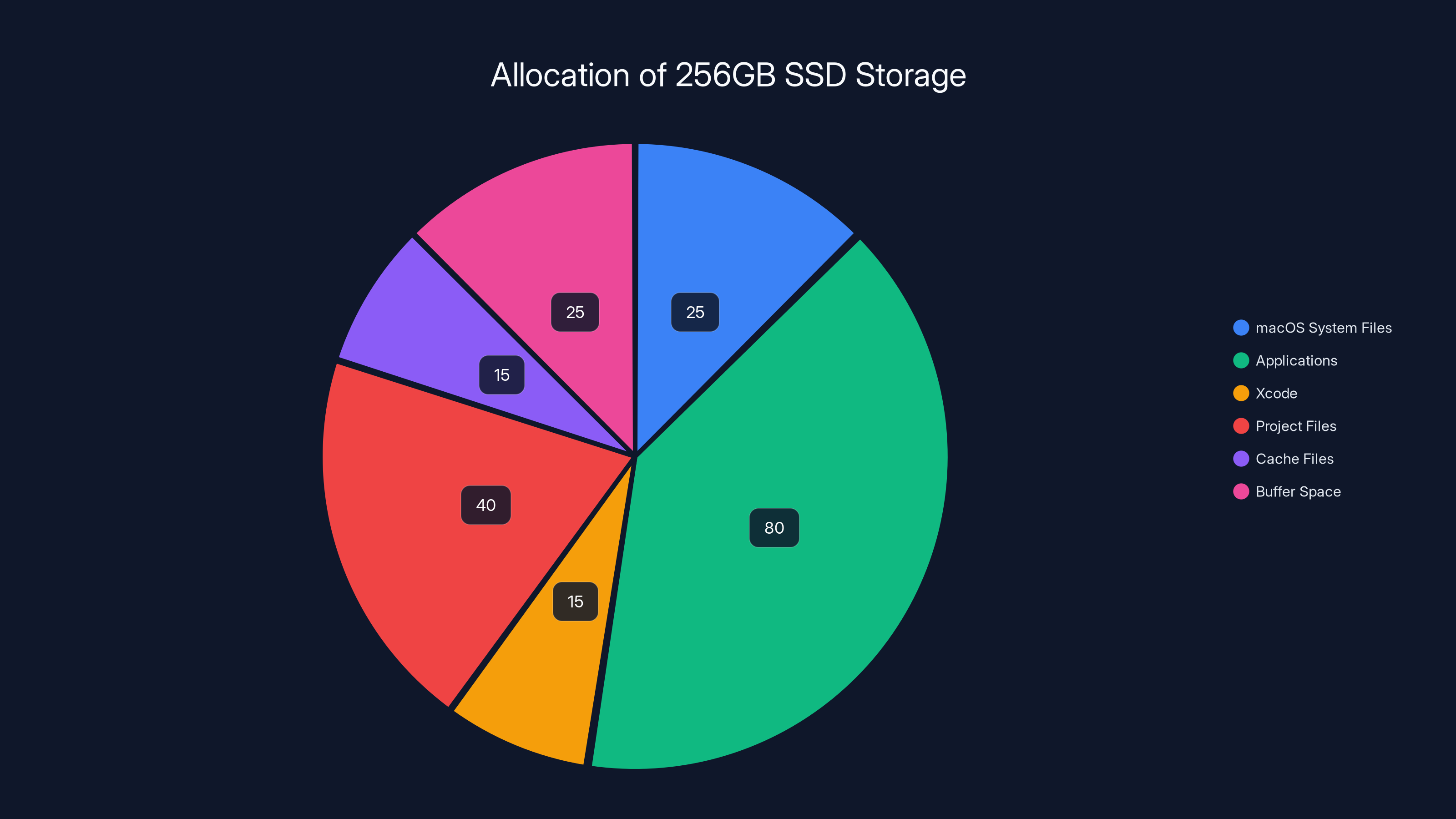Allocation of 256GB SSD Storage