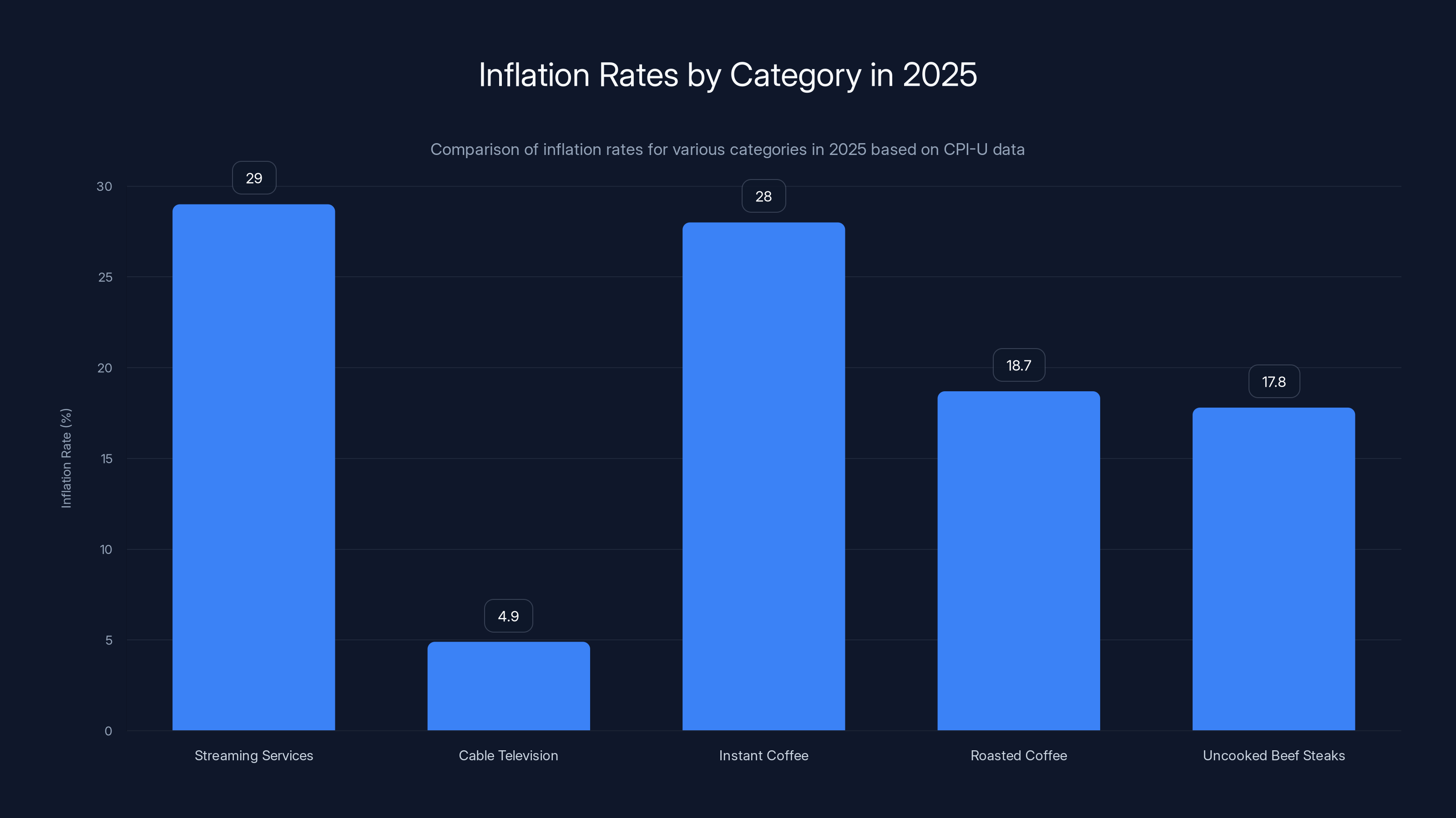 Inflation Rates by Category in 2025
