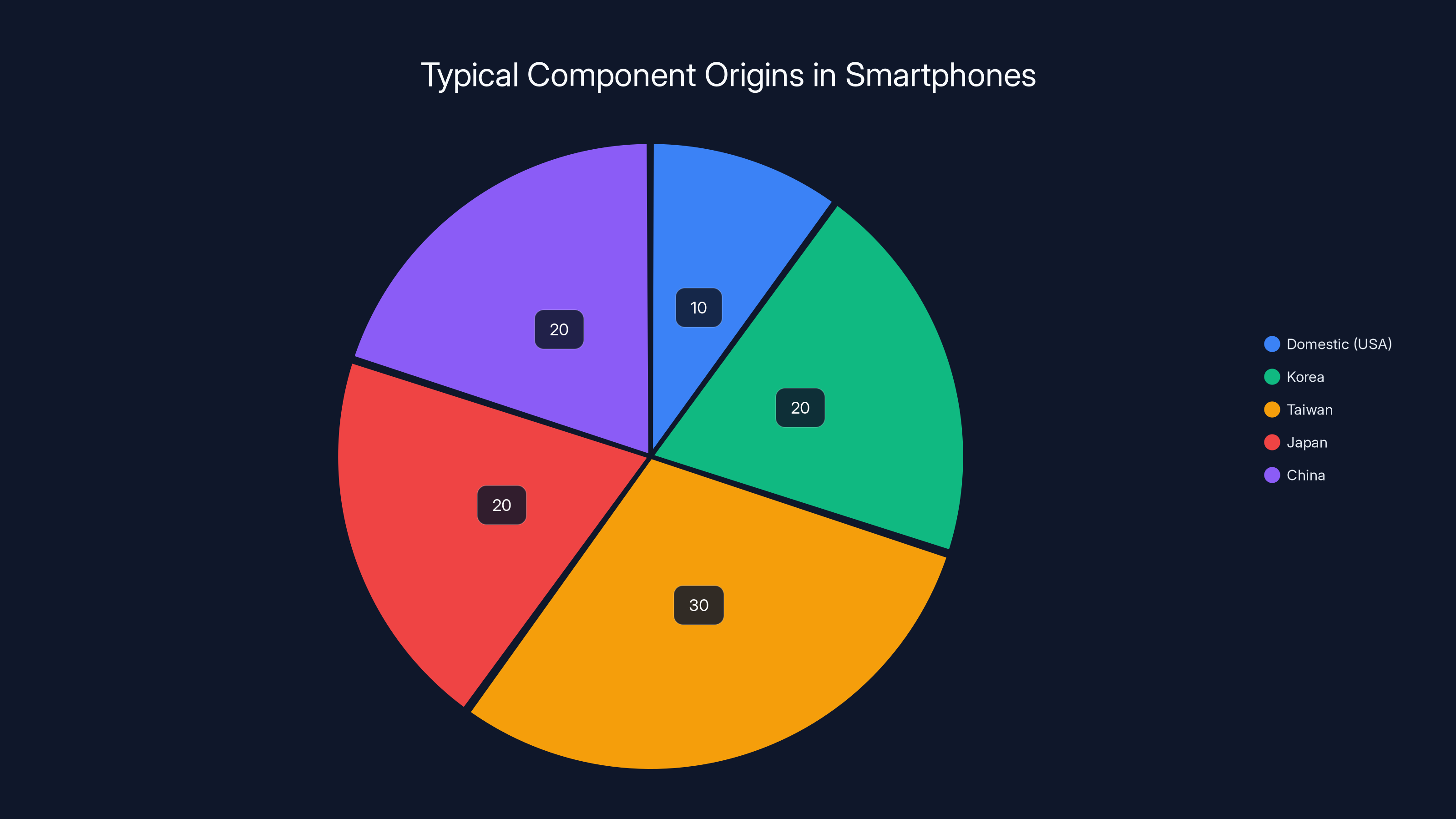 Typical Component Origins in Smartphones