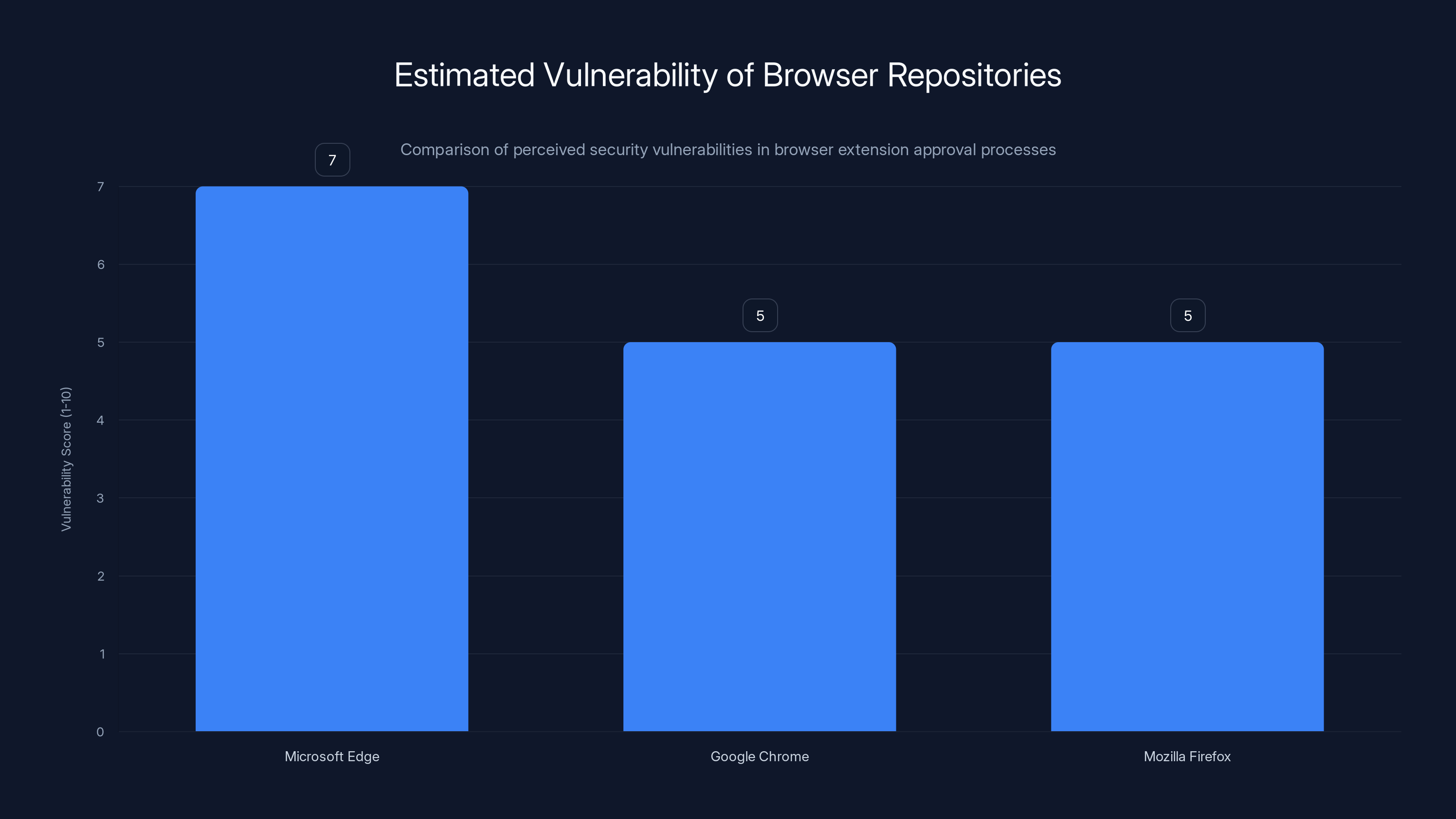 Estimated Vulnerability of Browser Repositories