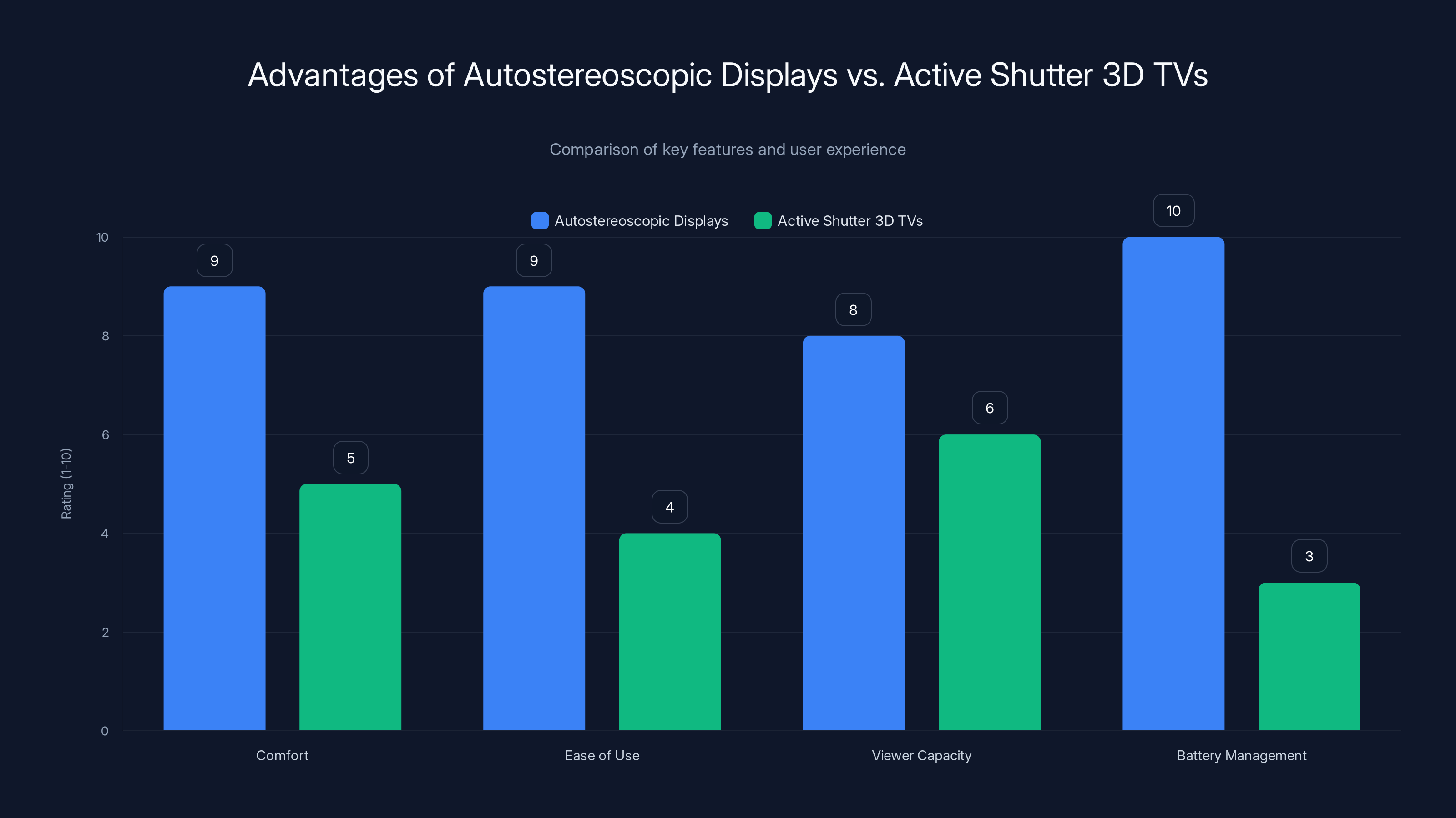 Advantages of Autostereoscopic Displays vs. Active Shutter 3D TVs