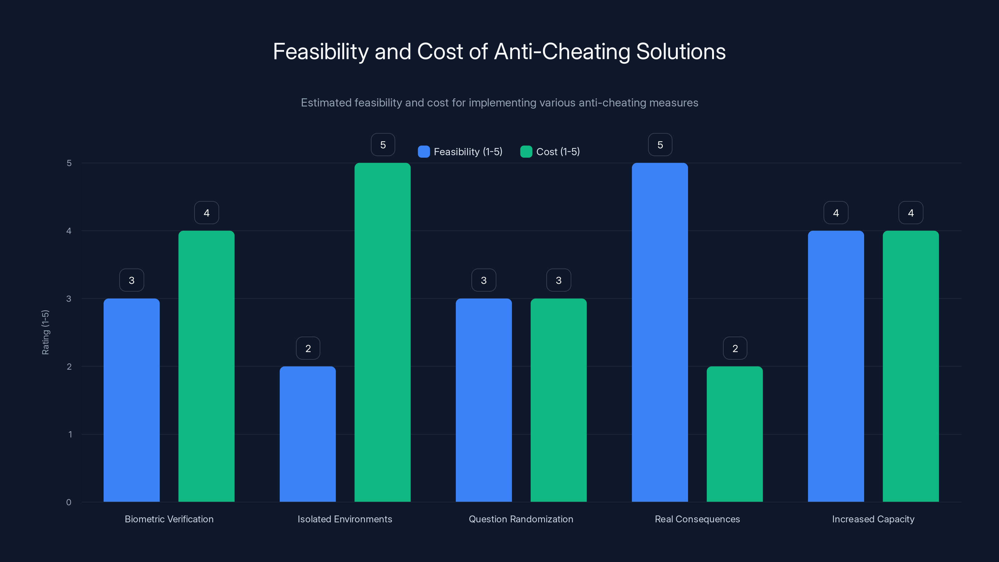 Feasibility and Cost of Anti-Cheating Solutions