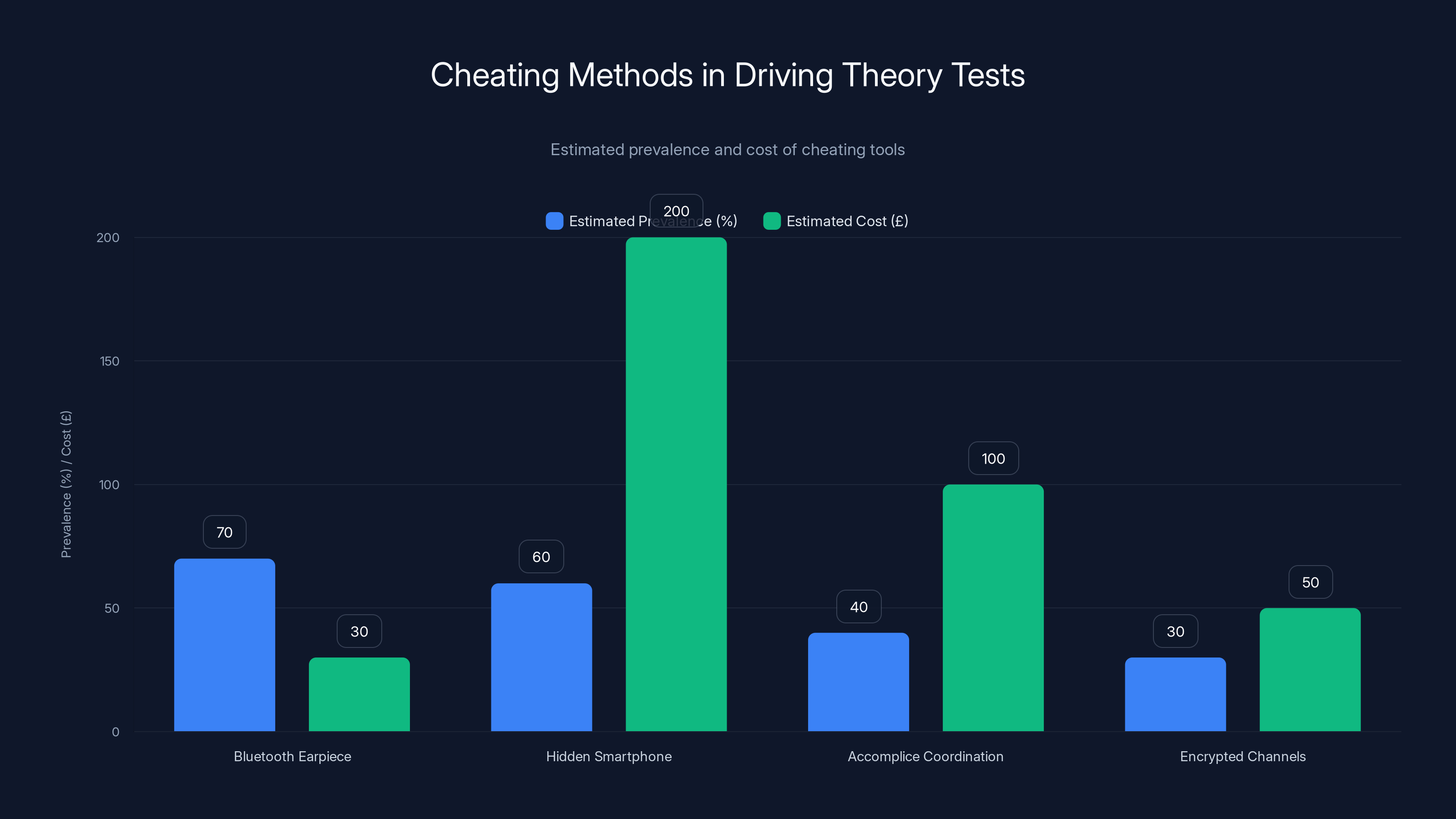 Cheating Methods in Driving Theory Tests