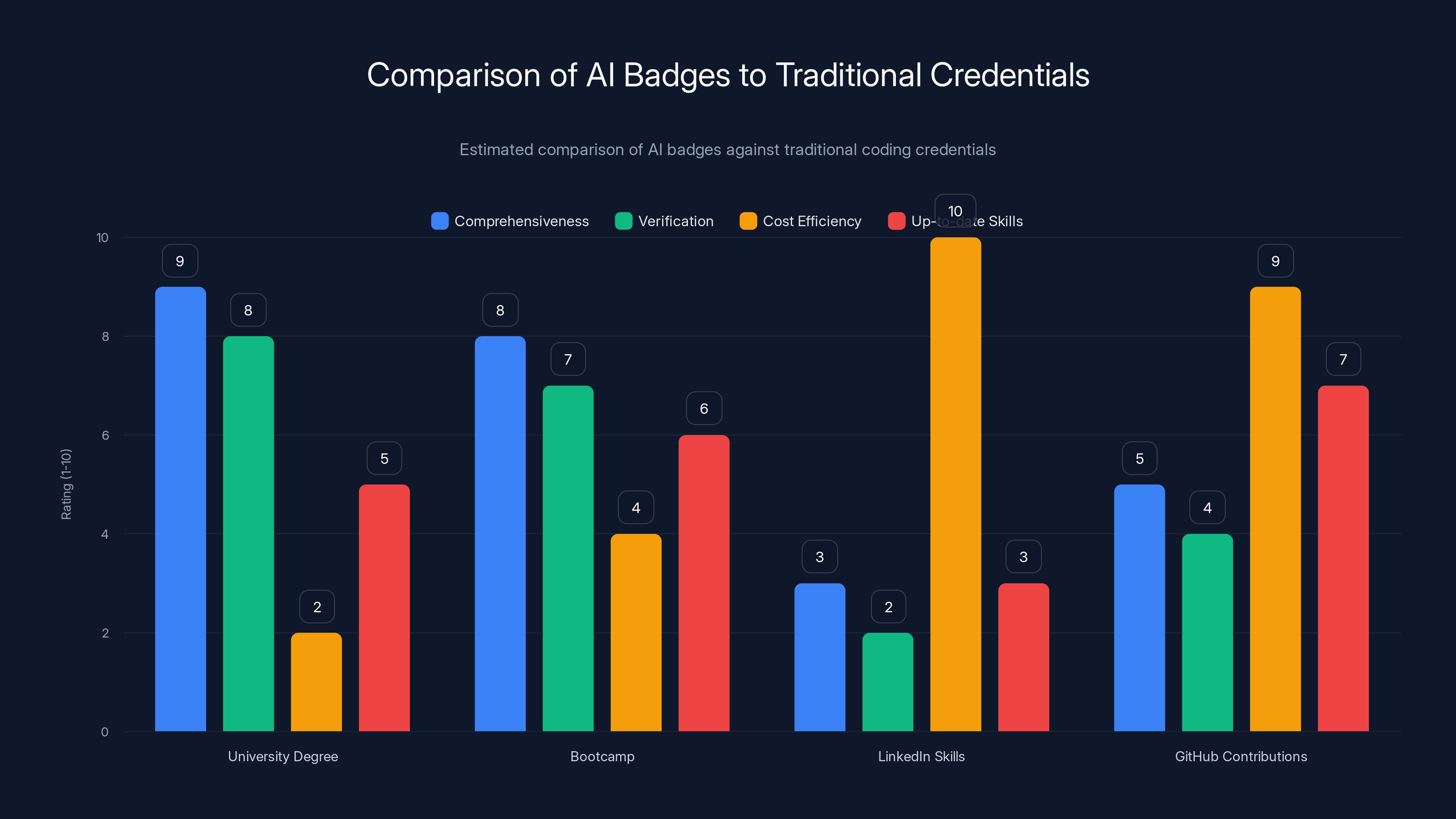 Comparison of AI Badges to Traditional Credentials