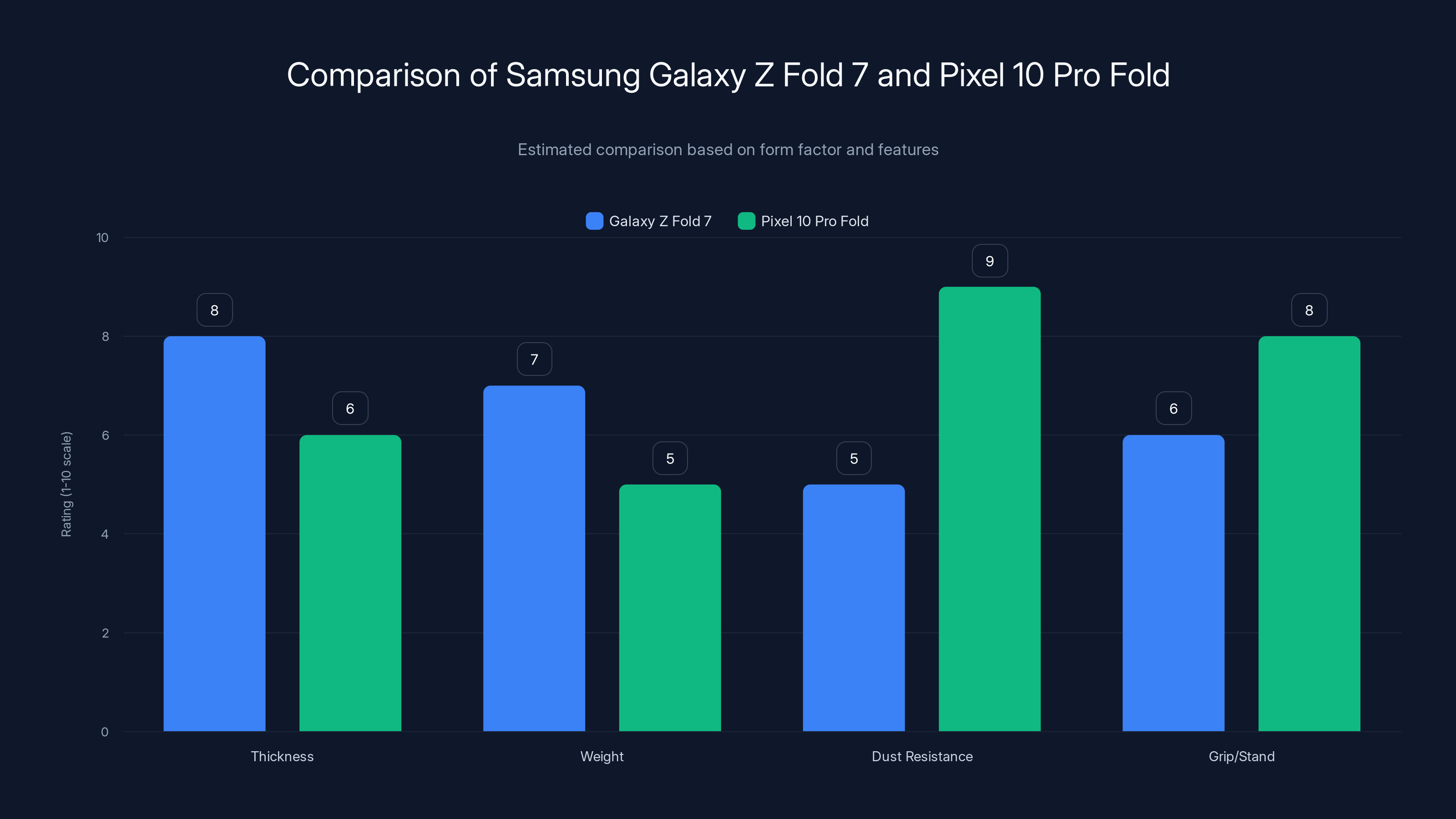 Comparison of Samsung Galaxy Z Fold 7 and Pixel 10 Pro Fold