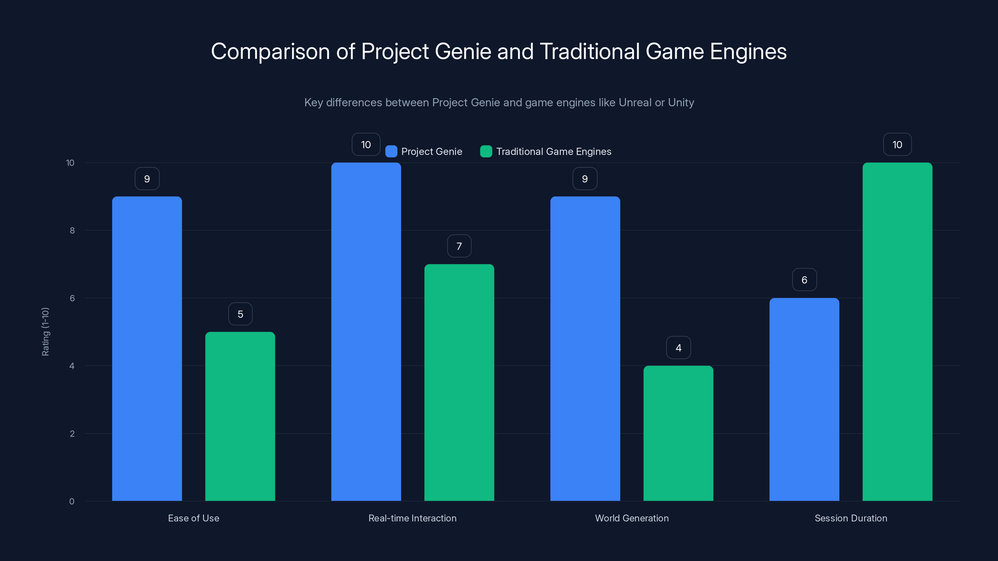 Comparison of Project Genie and Traditional Game Engines