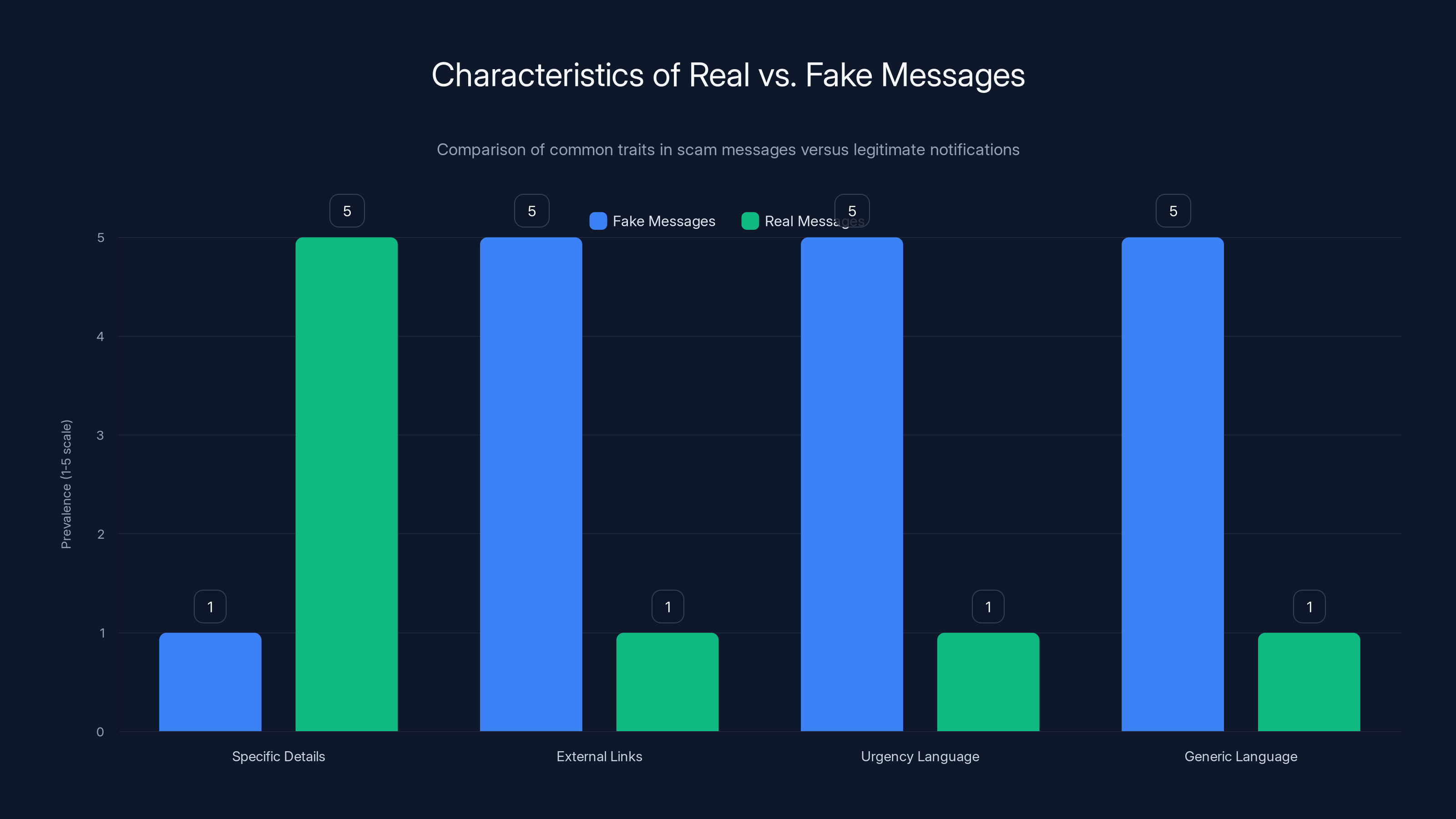 Characteristics of Real vs. Fake Messages