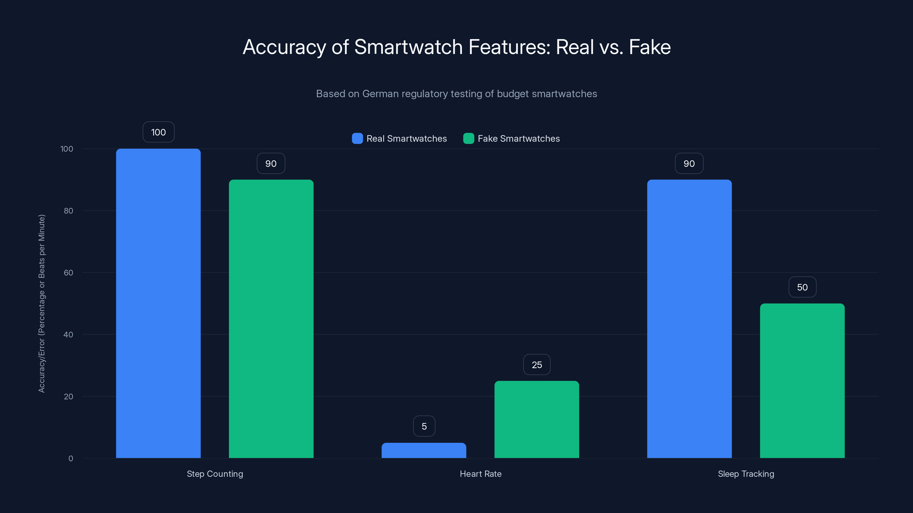 Accuracy of Smartwatch Features: Real vs. Fake
