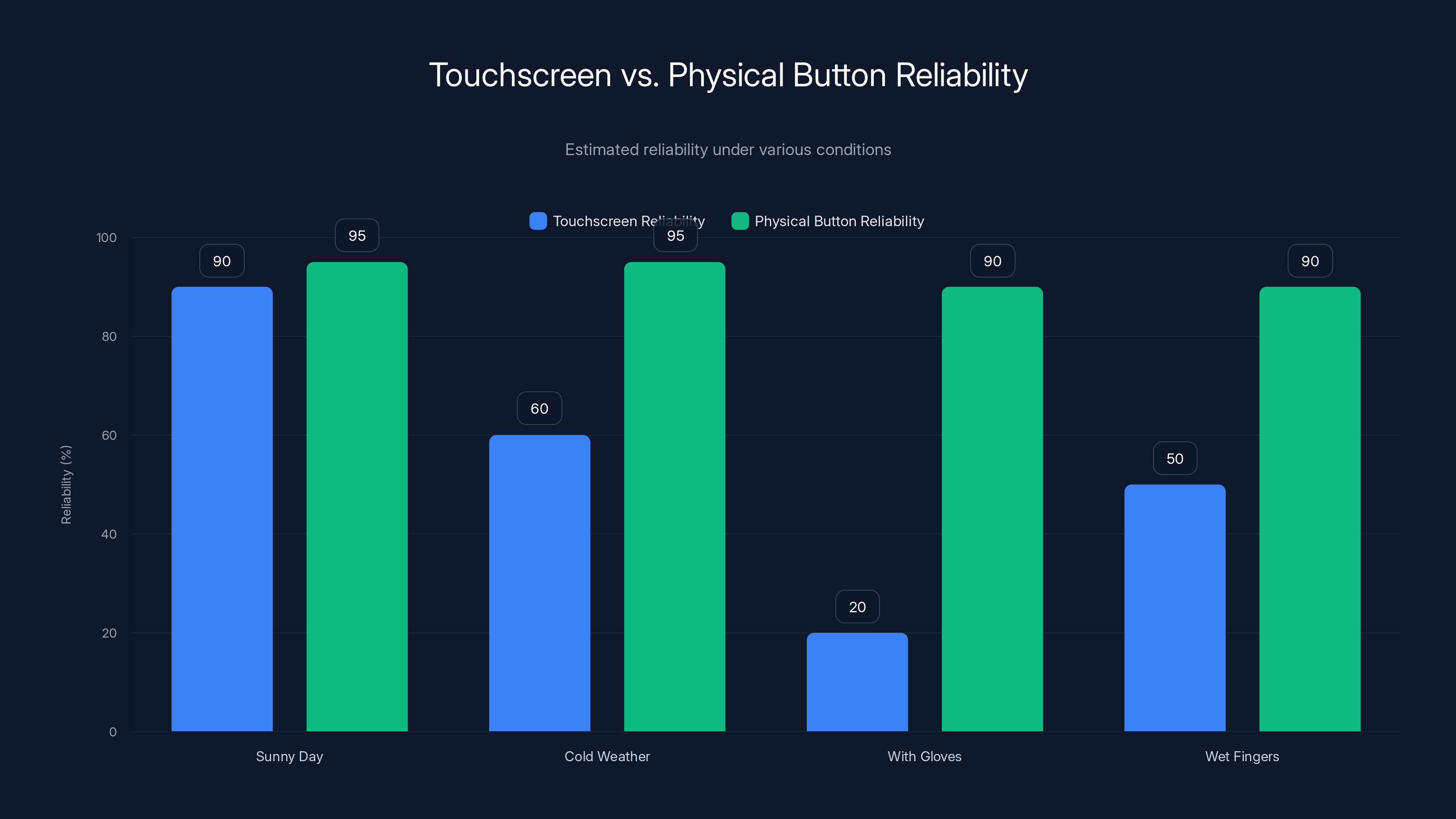 Touchscreen vs. Physical Button Reliability