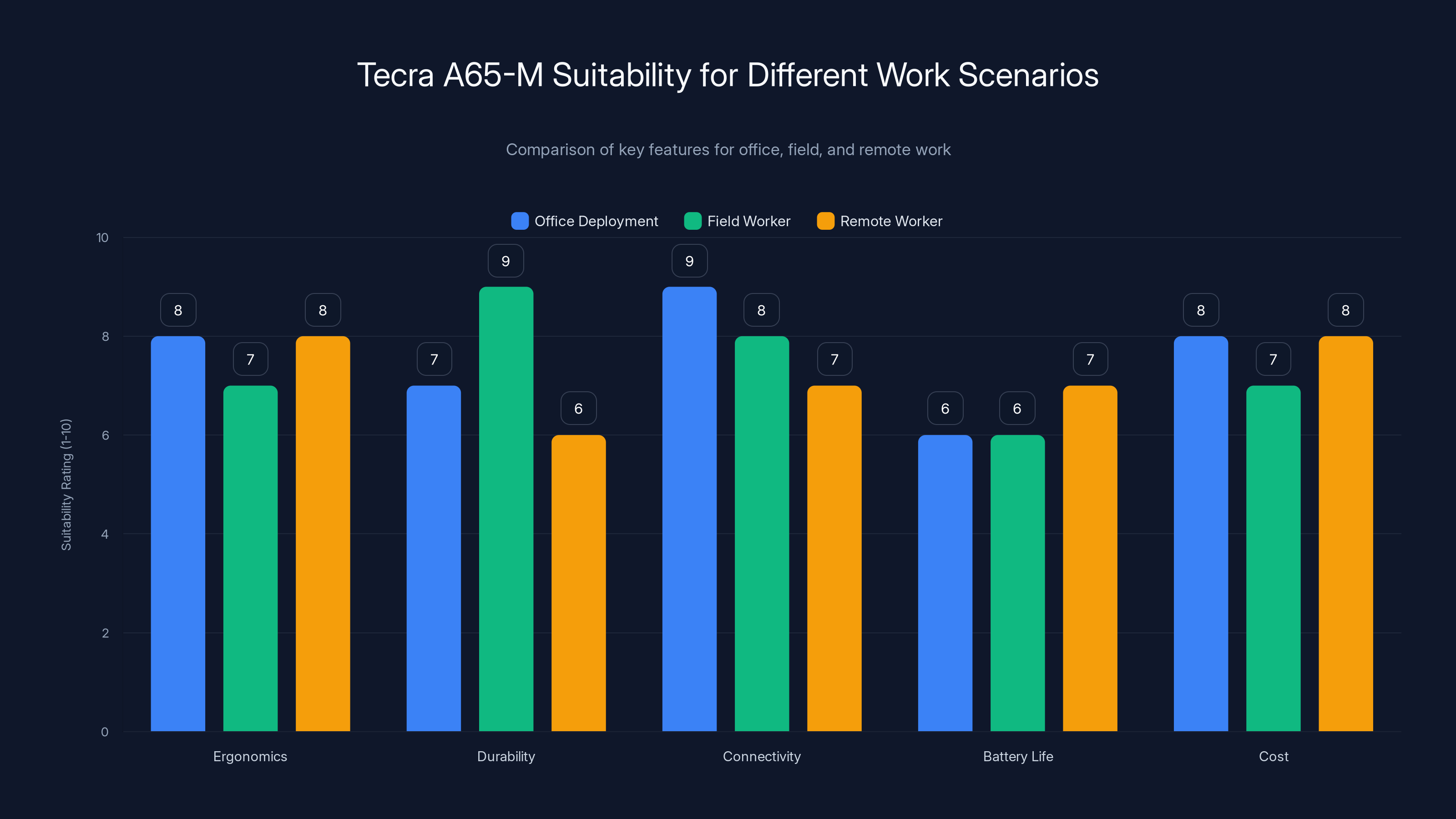 Tecra A65-M Suitability for Different Work Scenarios