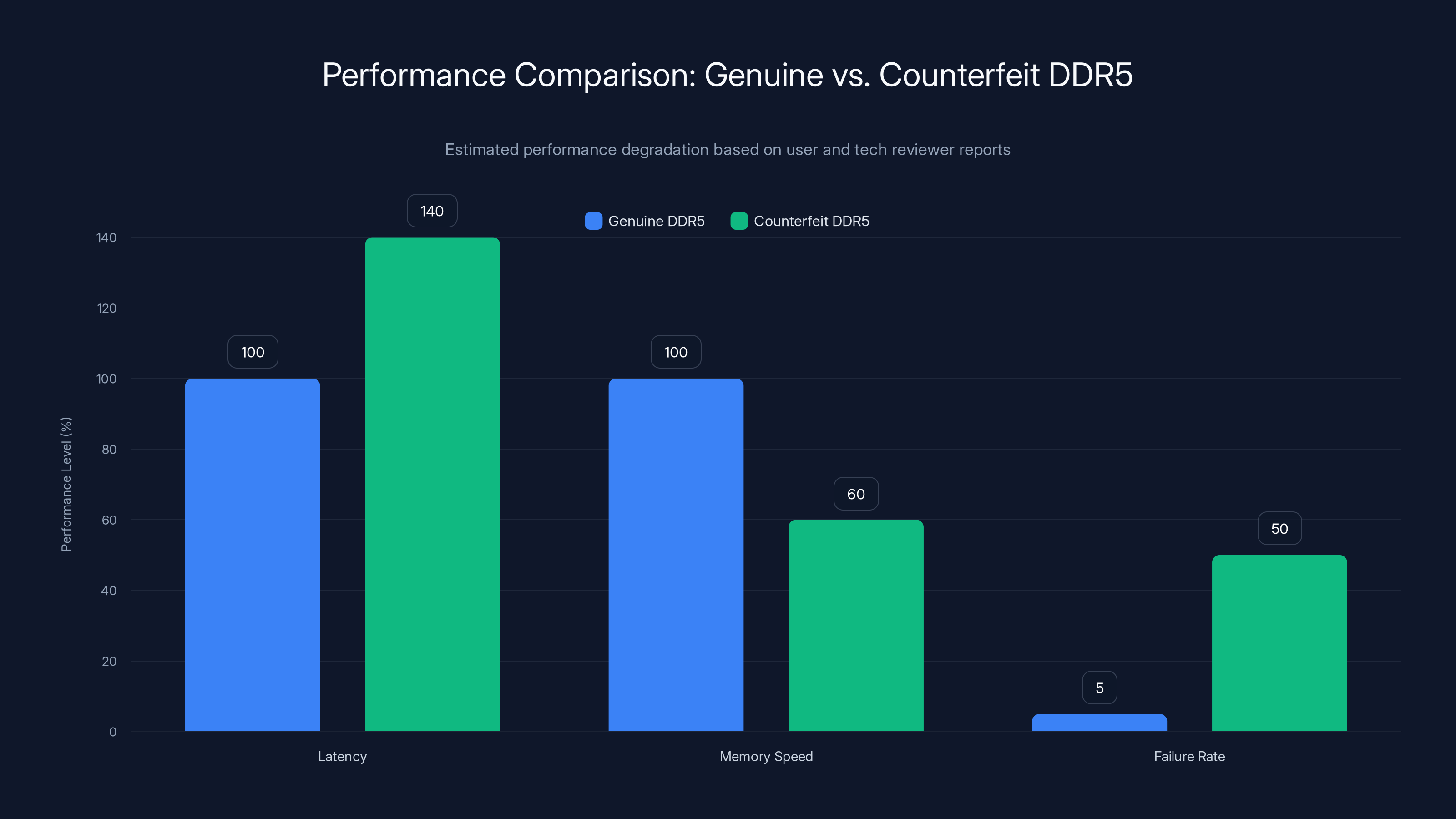 Performance Comparison: Genuine vs. Counterfeit DDR5