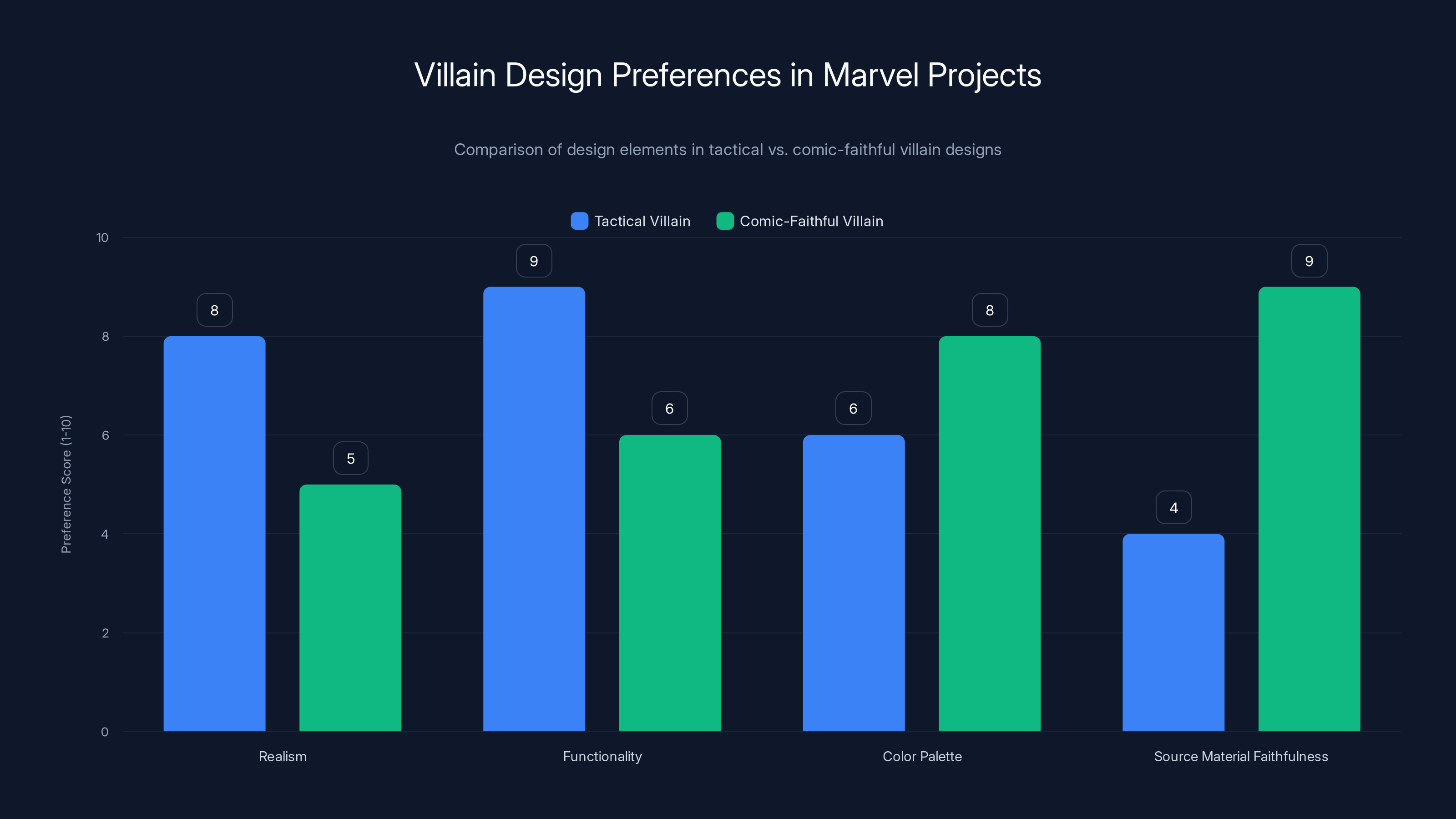 Villain Design Preferences in Marvel Projects