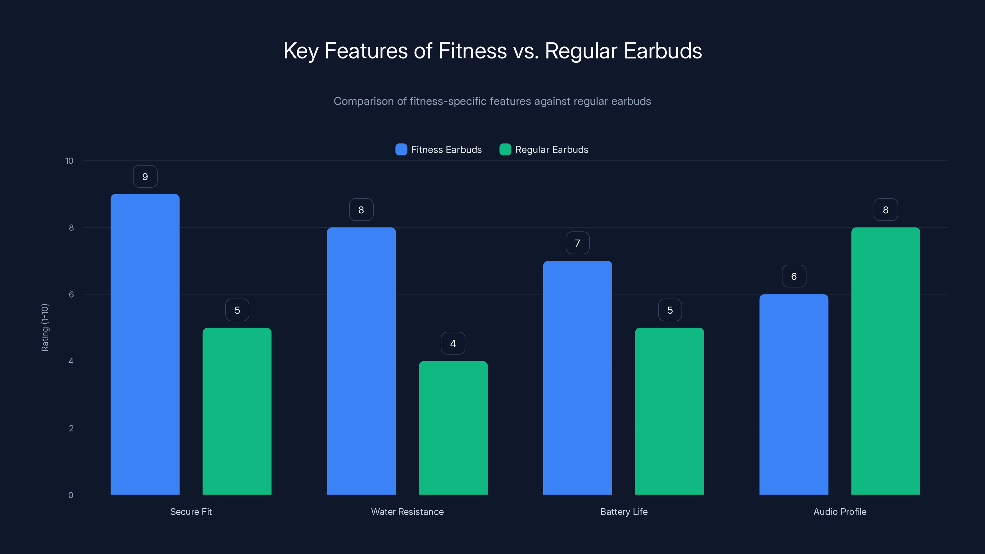Key Features of Fitness vs. Regular Earbuds