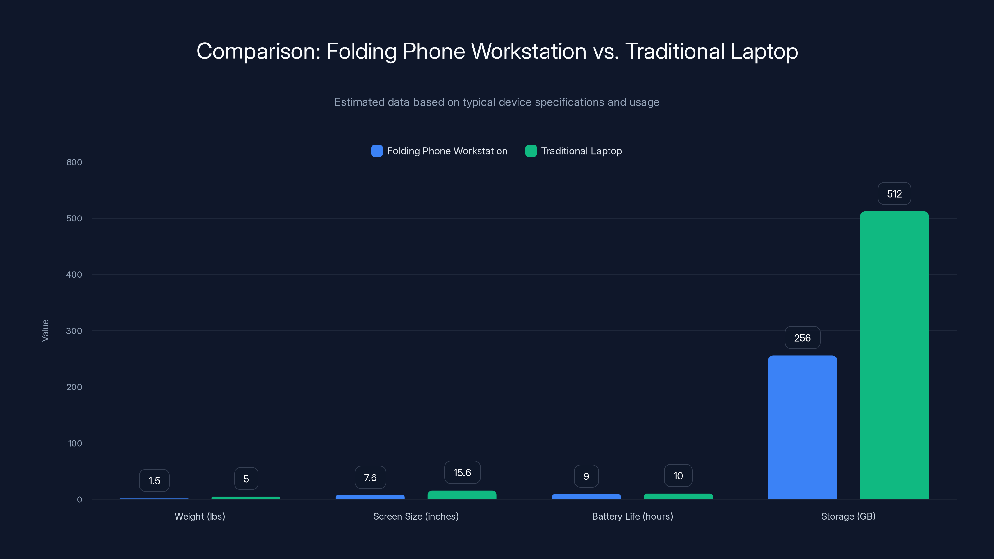 Comparison: Folding Phone Workstation vs. Traditional Laptop
