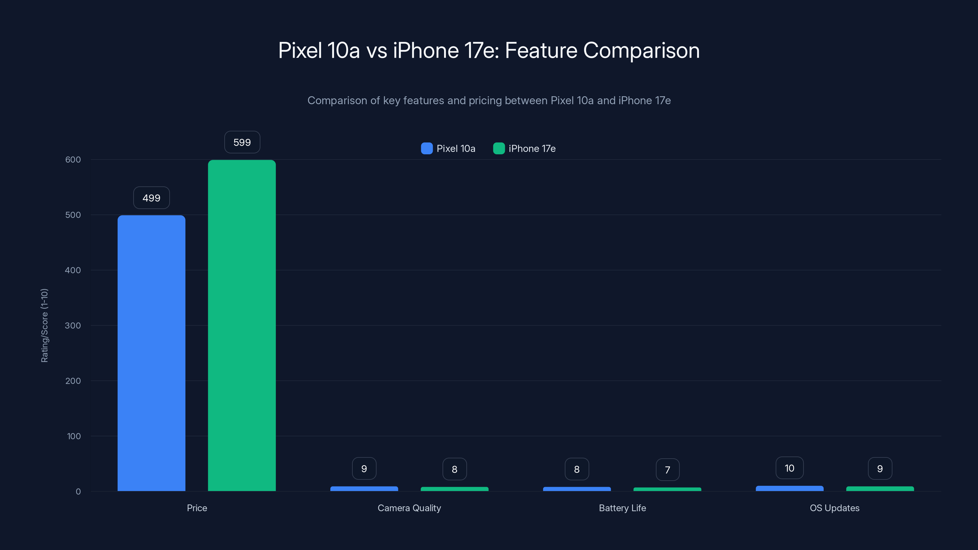 Pixel 10a vs iPhone 17e: Feature Comparison