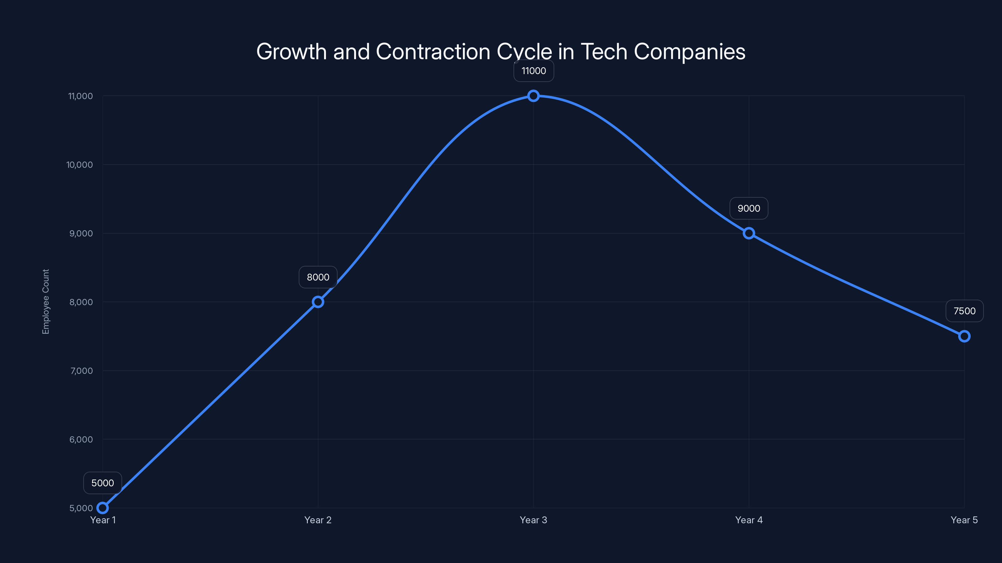 Growth and Contraction Cycle in Tech Companies