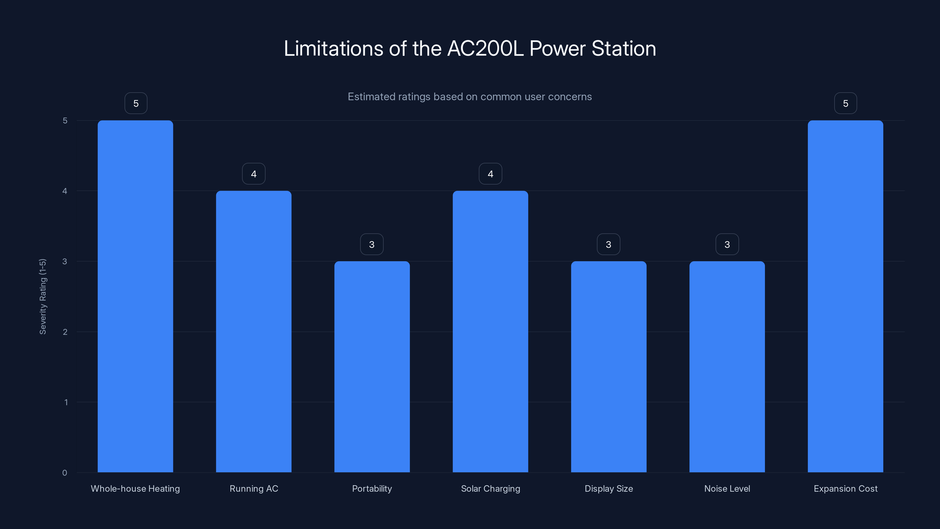 Limitations of the AC200L Power Station