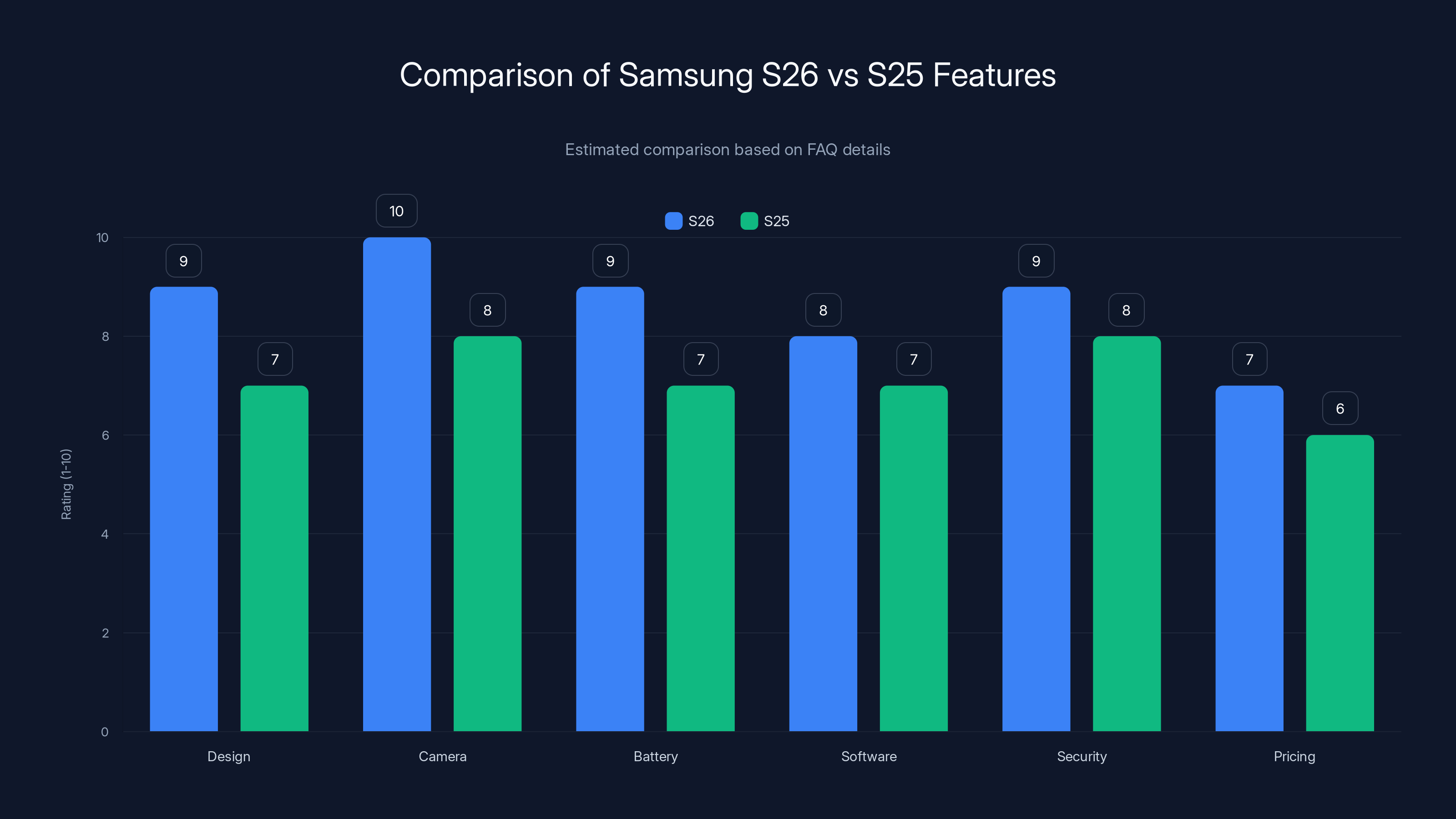 Comparison of Samsung S26 vs S25 Features