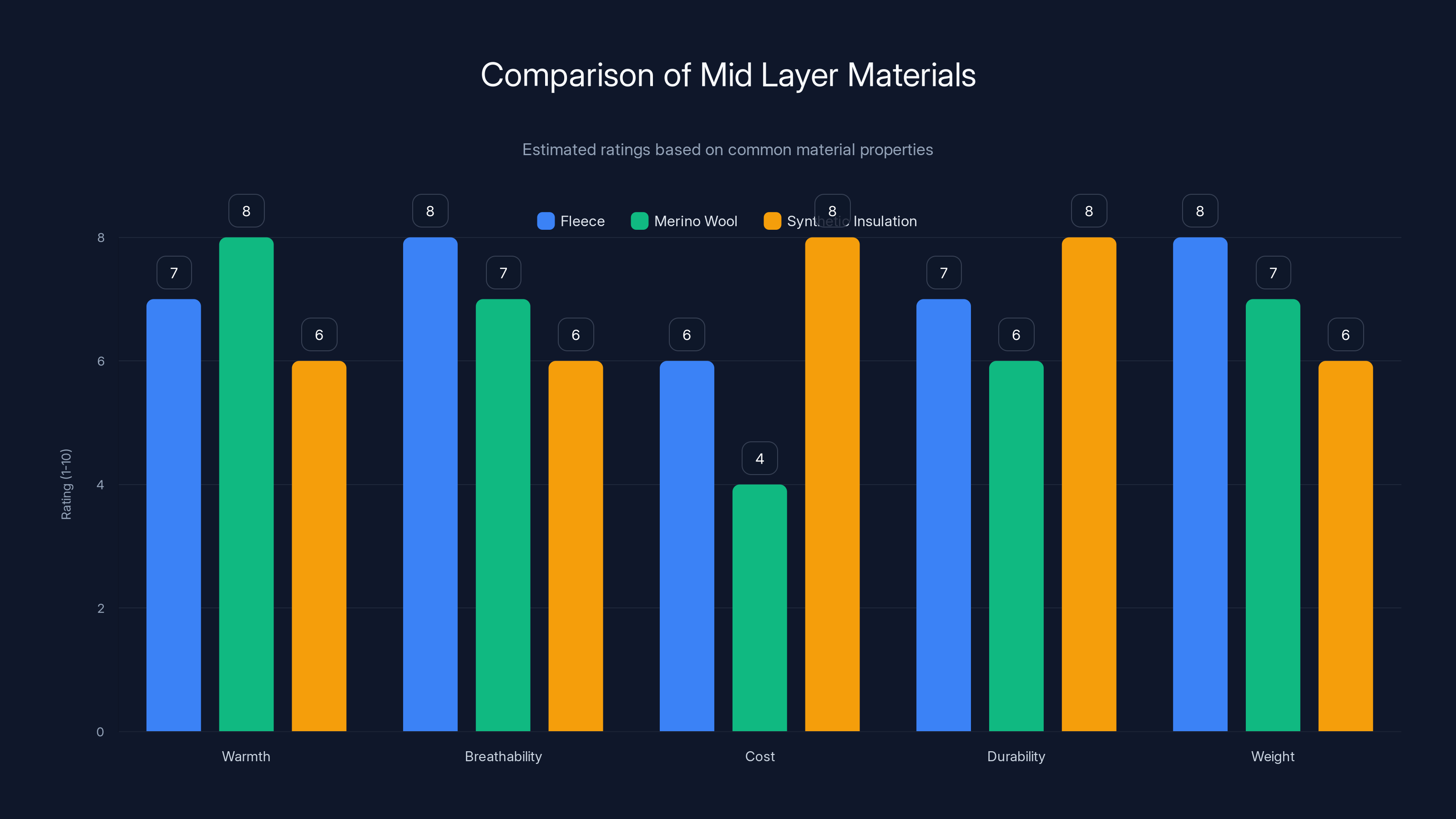 Comparison of Mid Layer Materials
