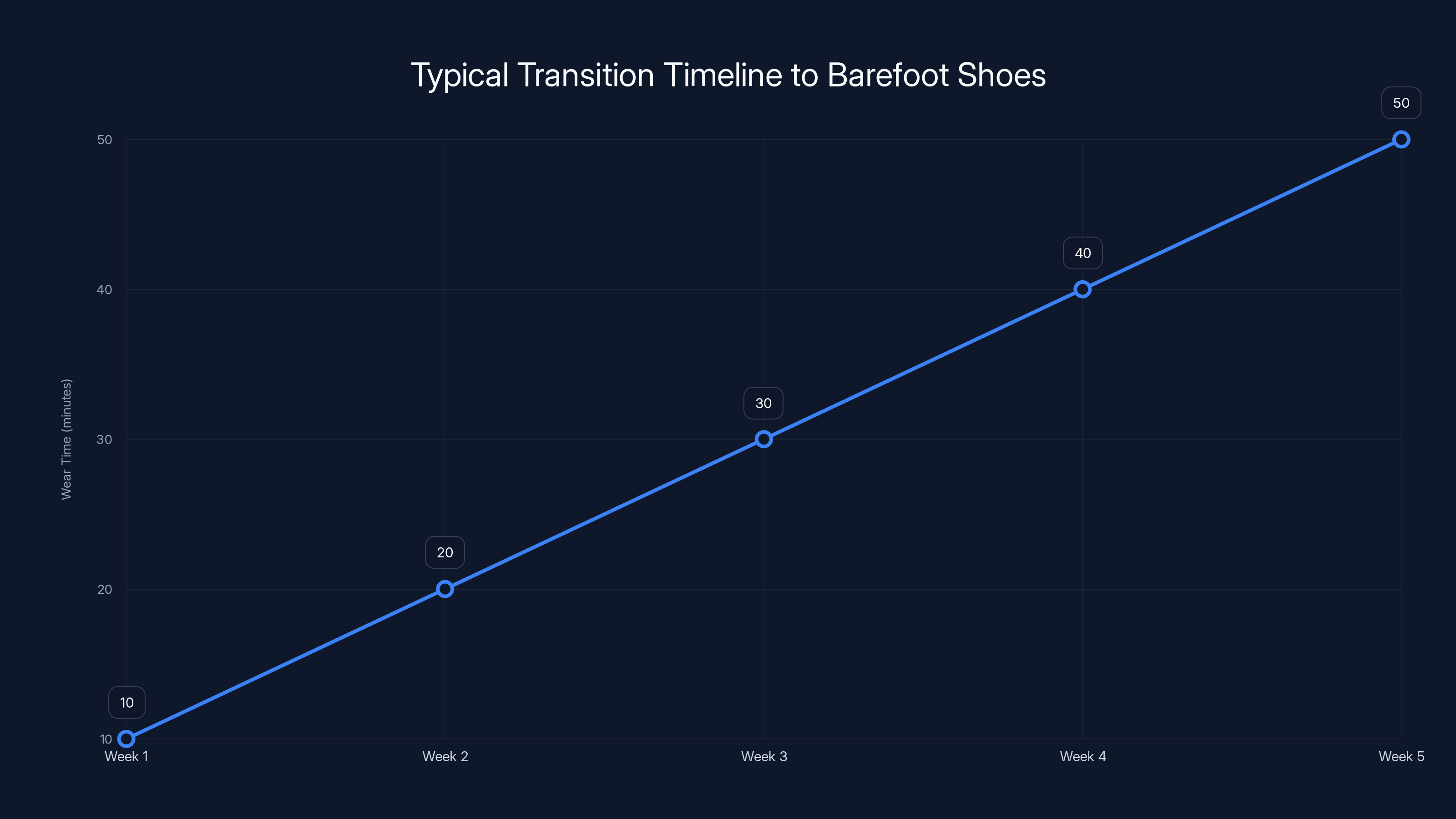 Typical Transition Timeline to Barefoot Shoes
