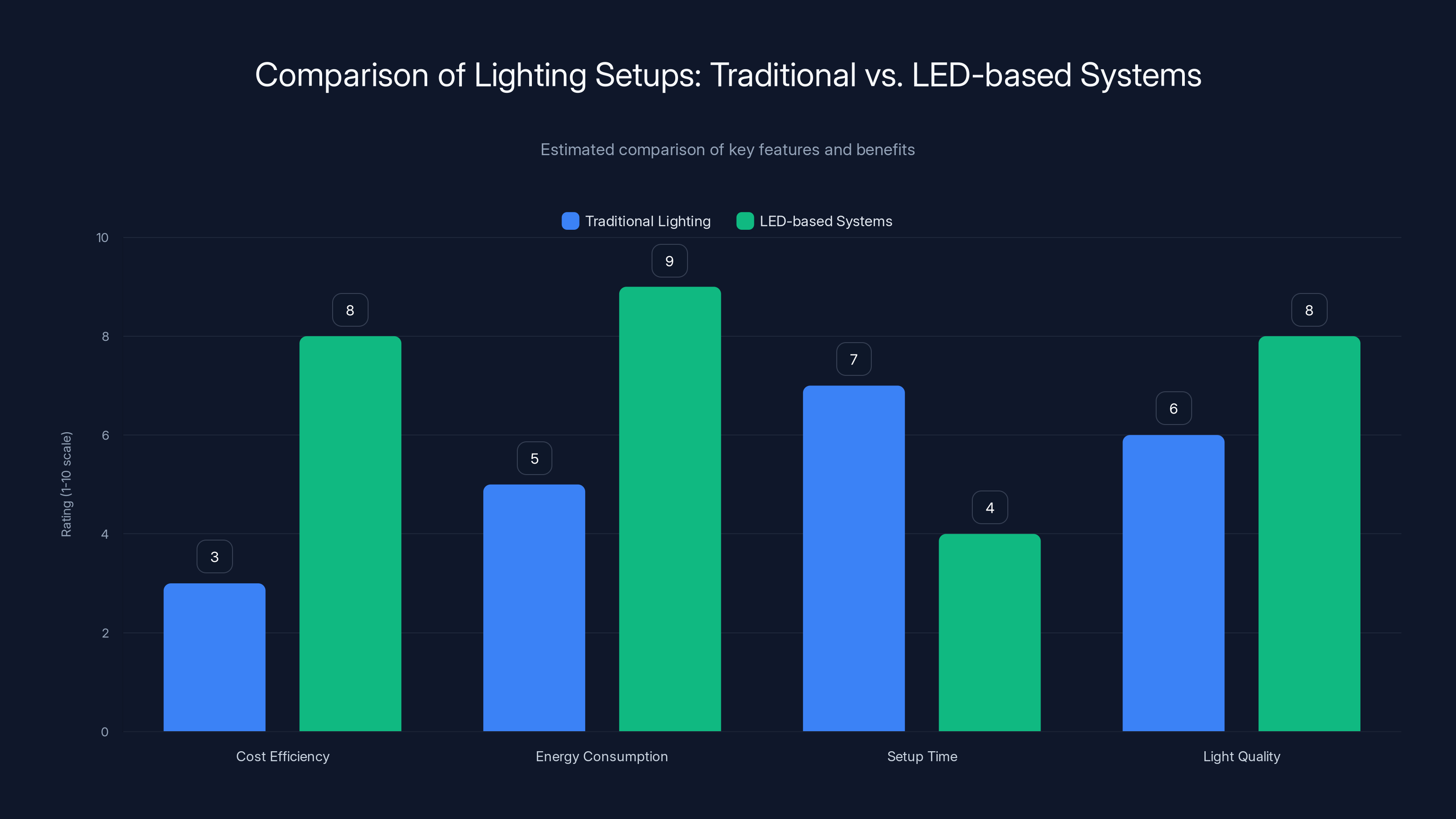 Comparison of Lighting Setups: Traditional vs. LED-based Systems