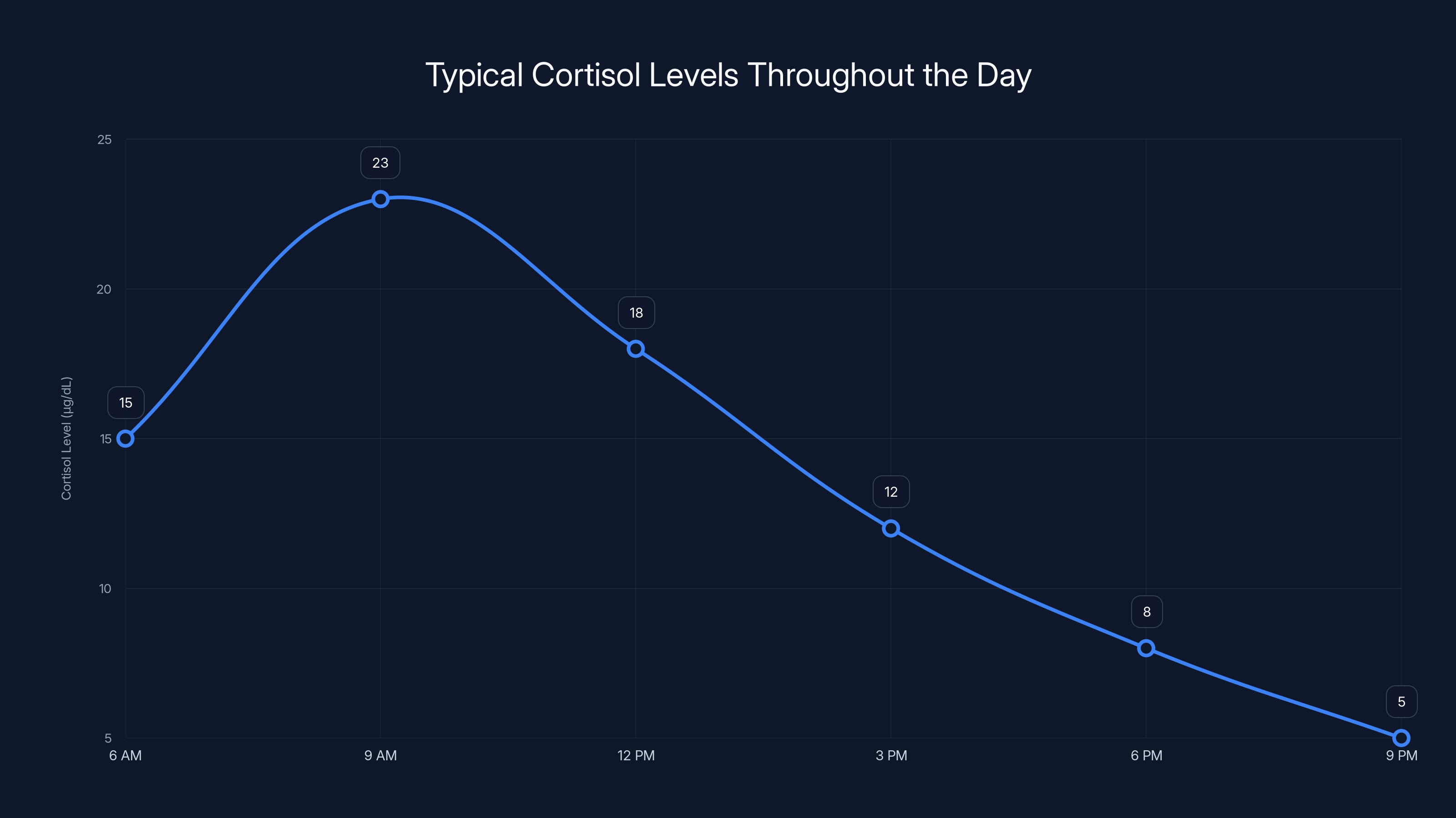 Typical Cortisol Levels Throughout the Day