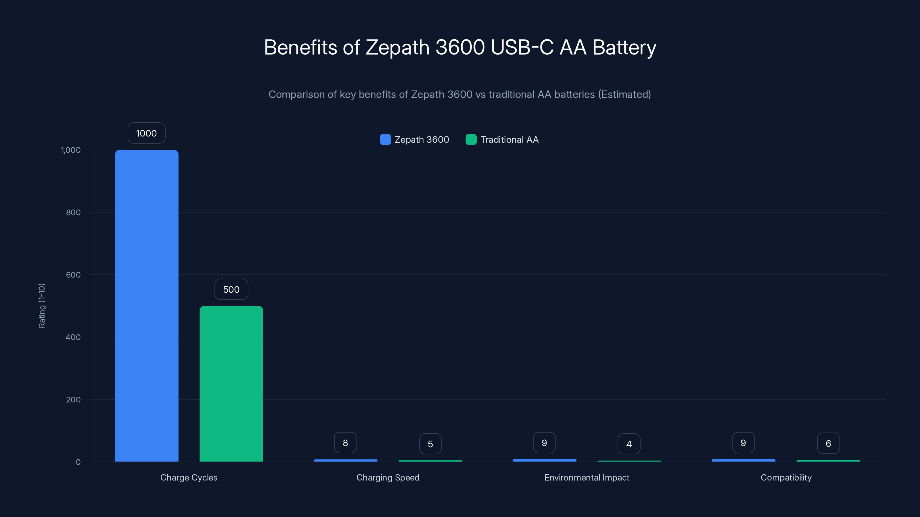 Benefits of Zepath 3600 USB-C AA Battery
