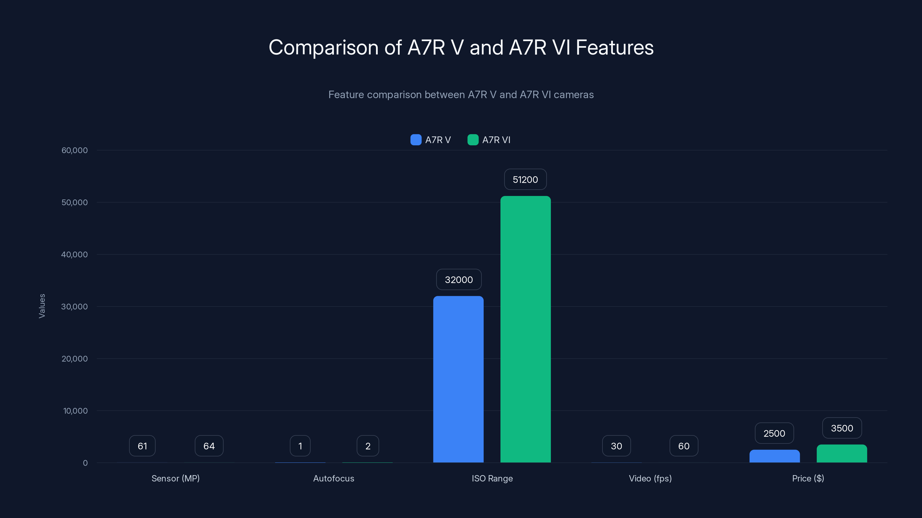 Comparison of A7R V and A7R VI Features