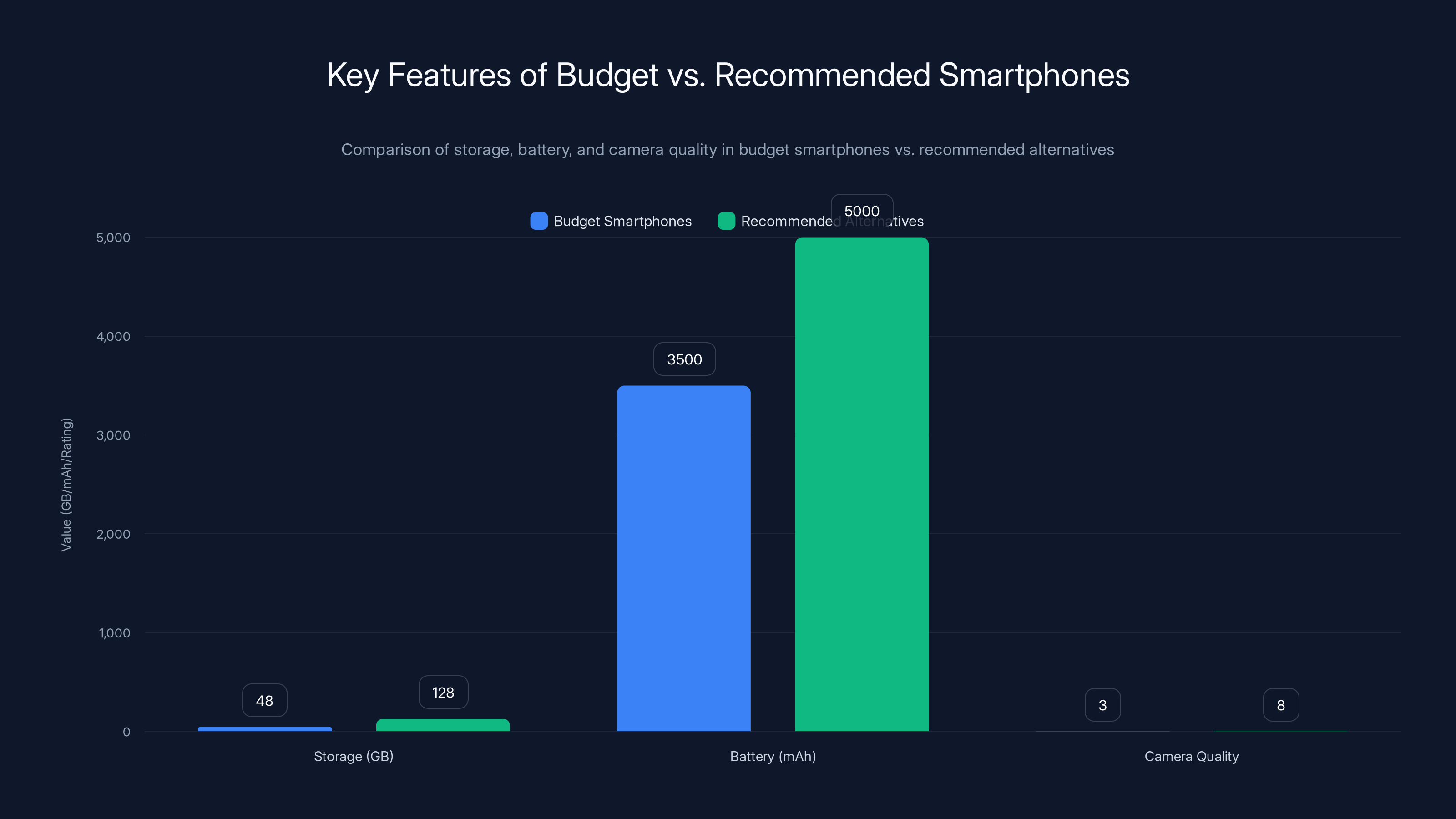 Key Features of Budget vs. Recommended Smartphones