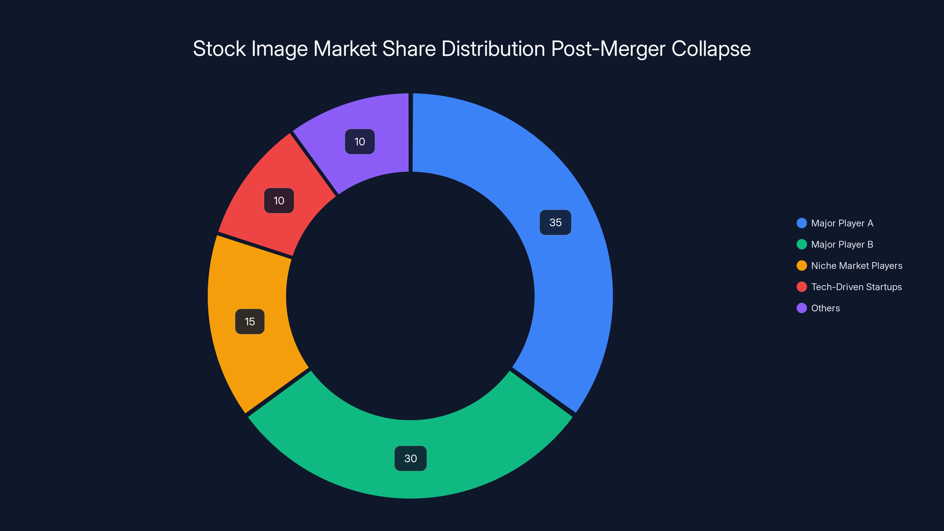 Stock Image Market Share Distribution Post-Merger Collapse
