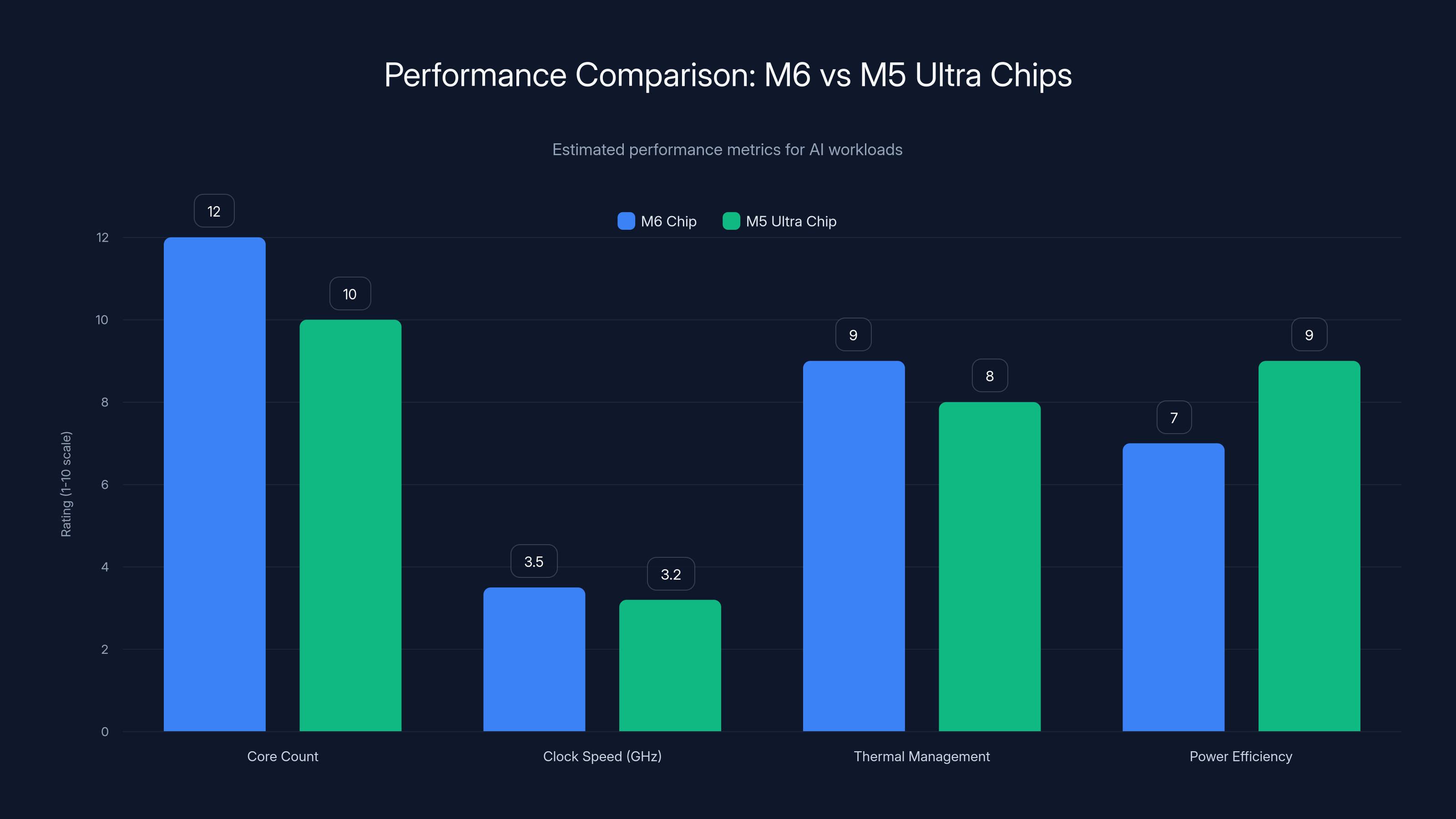 Performance Comparison: M6 vs M5 Ultra Chips